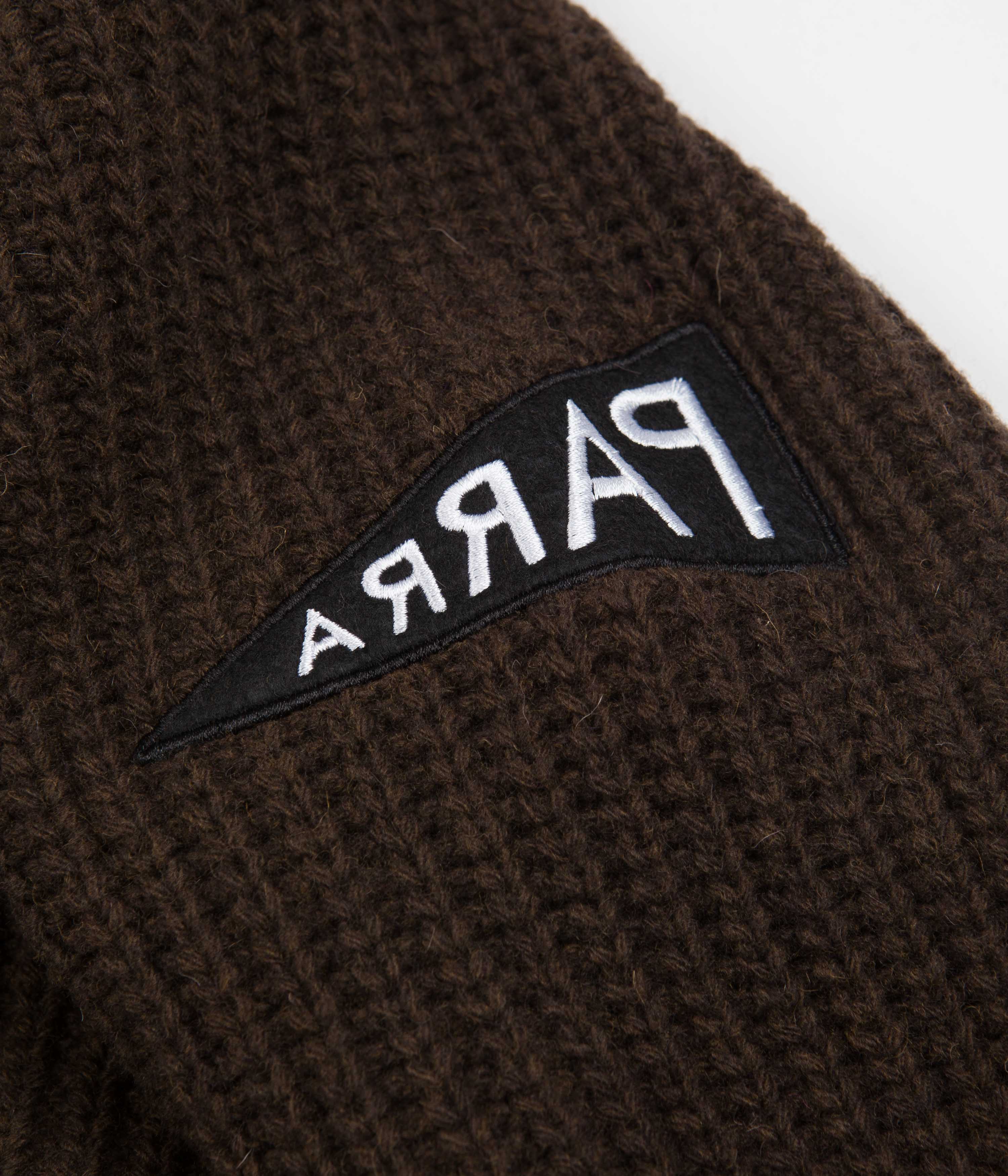 by Parra Camel Mirrored Flag Logo Knitted Sweatshirt - Irresistible Style!