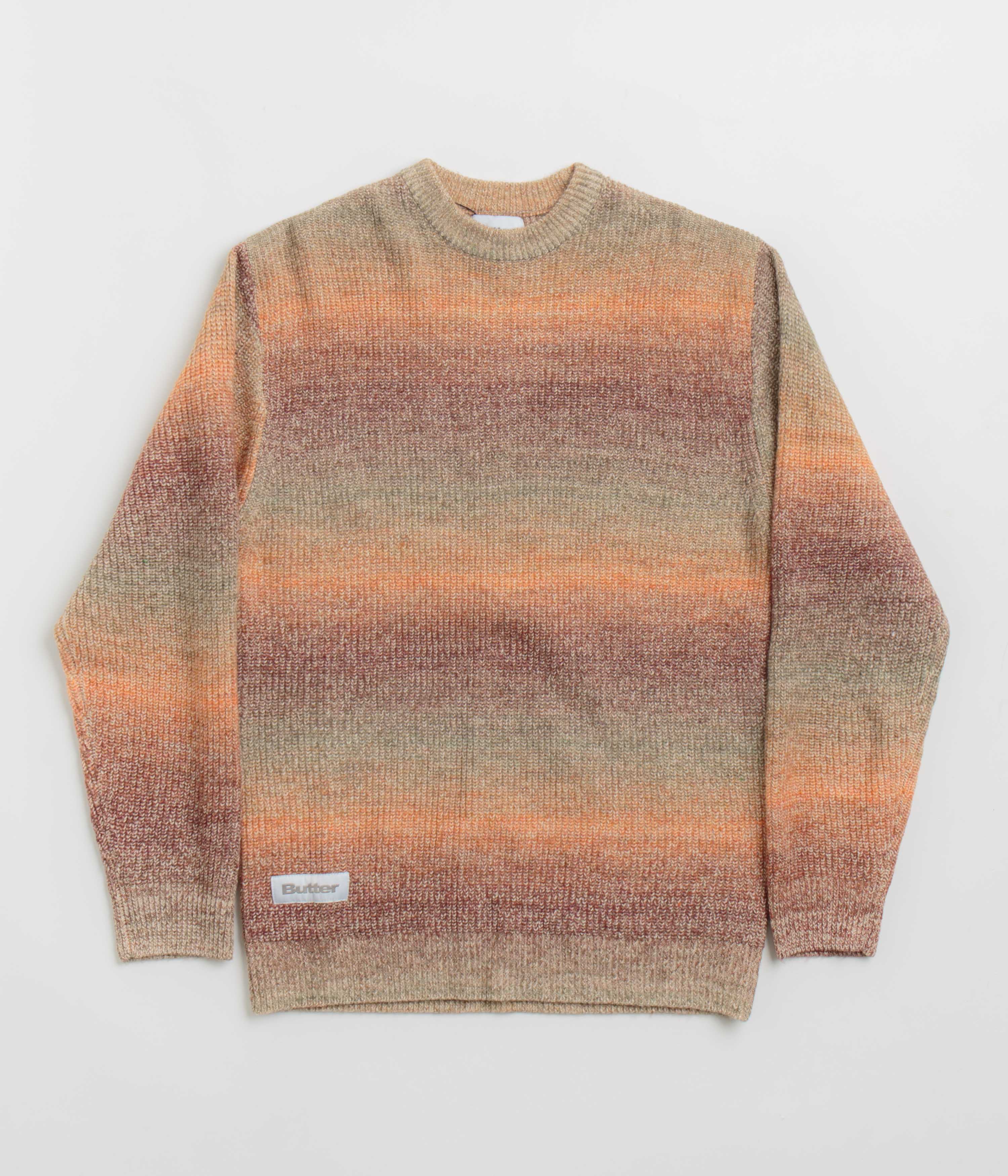 Butter Goods Beams Knit Sweatshirt - Stunning Ochre