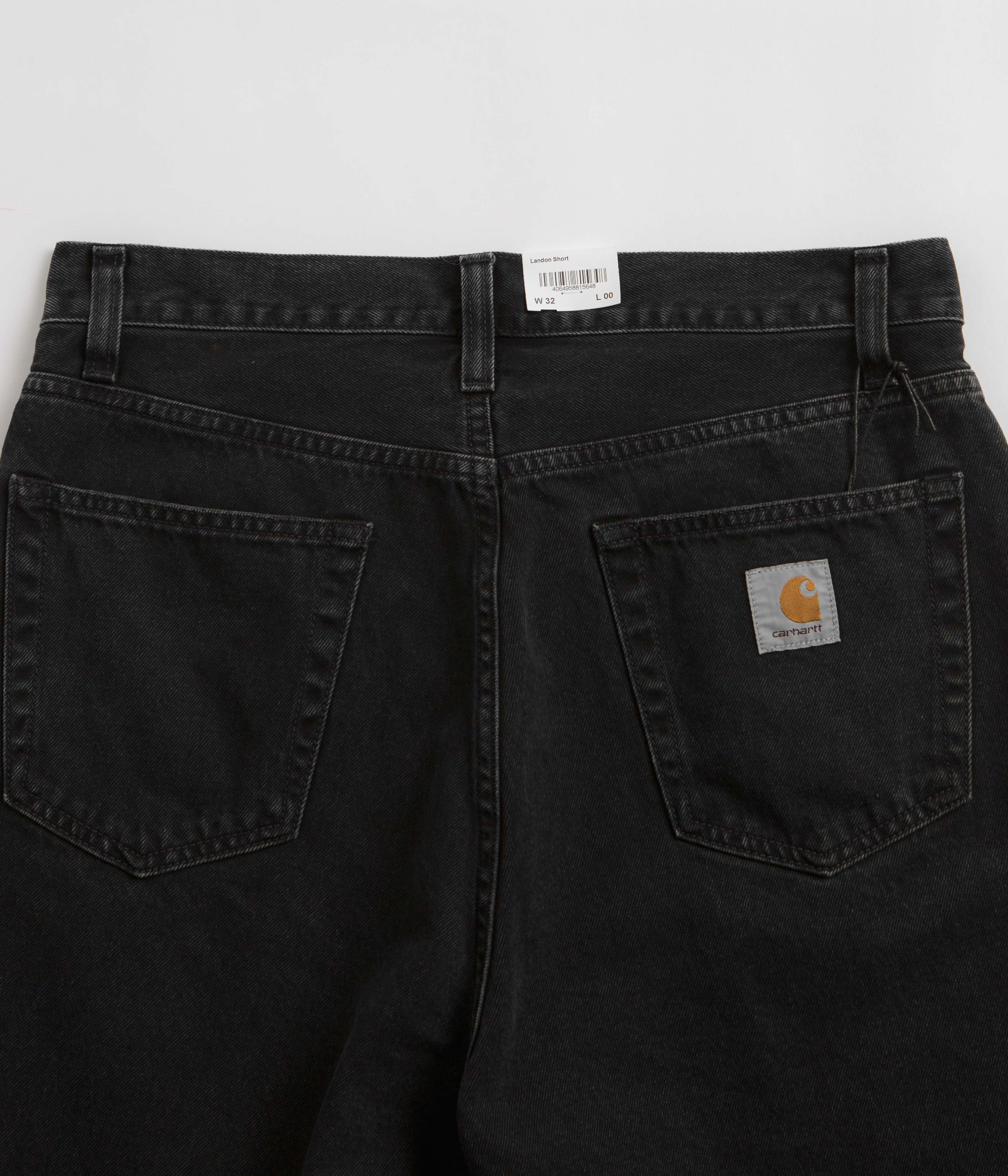 Carhartt Landon Shorts - Stylish Black Stone Washed