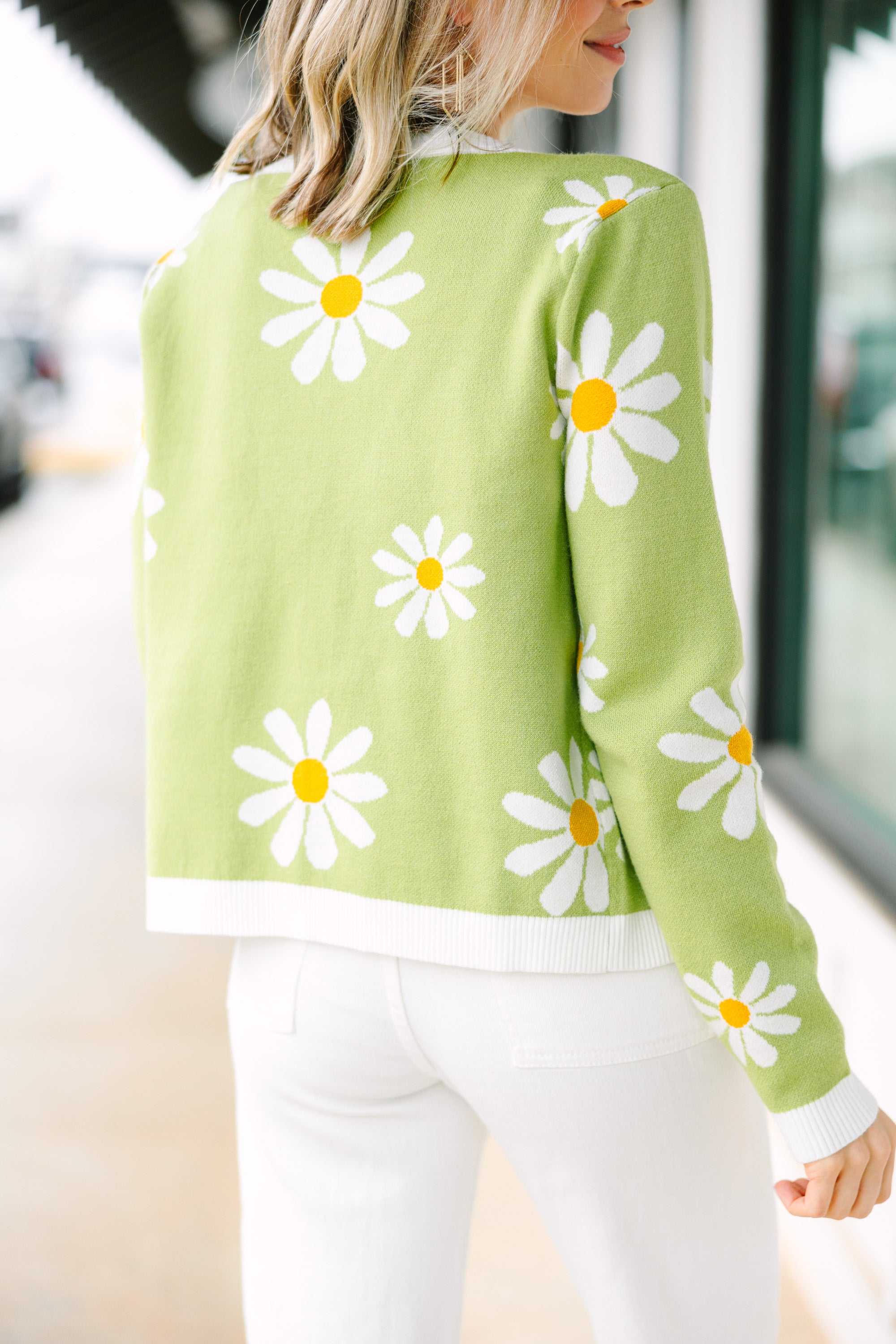 Super Fun Lime Green Floral Cardigan - Feel the Joy!