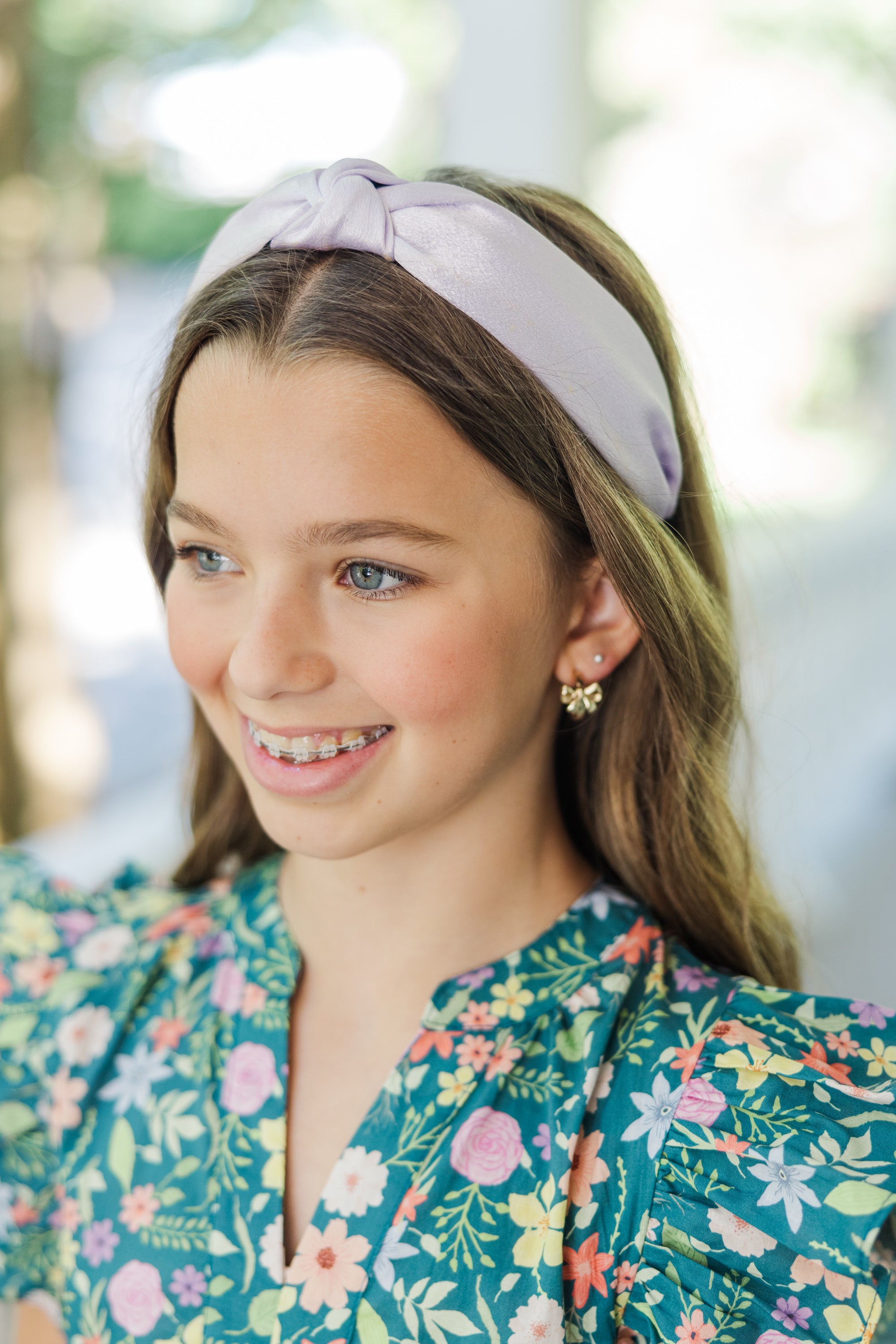 Gorgeous Girls' Orchid Purple Satin Knotted Headband: Stand Out Everywhere!