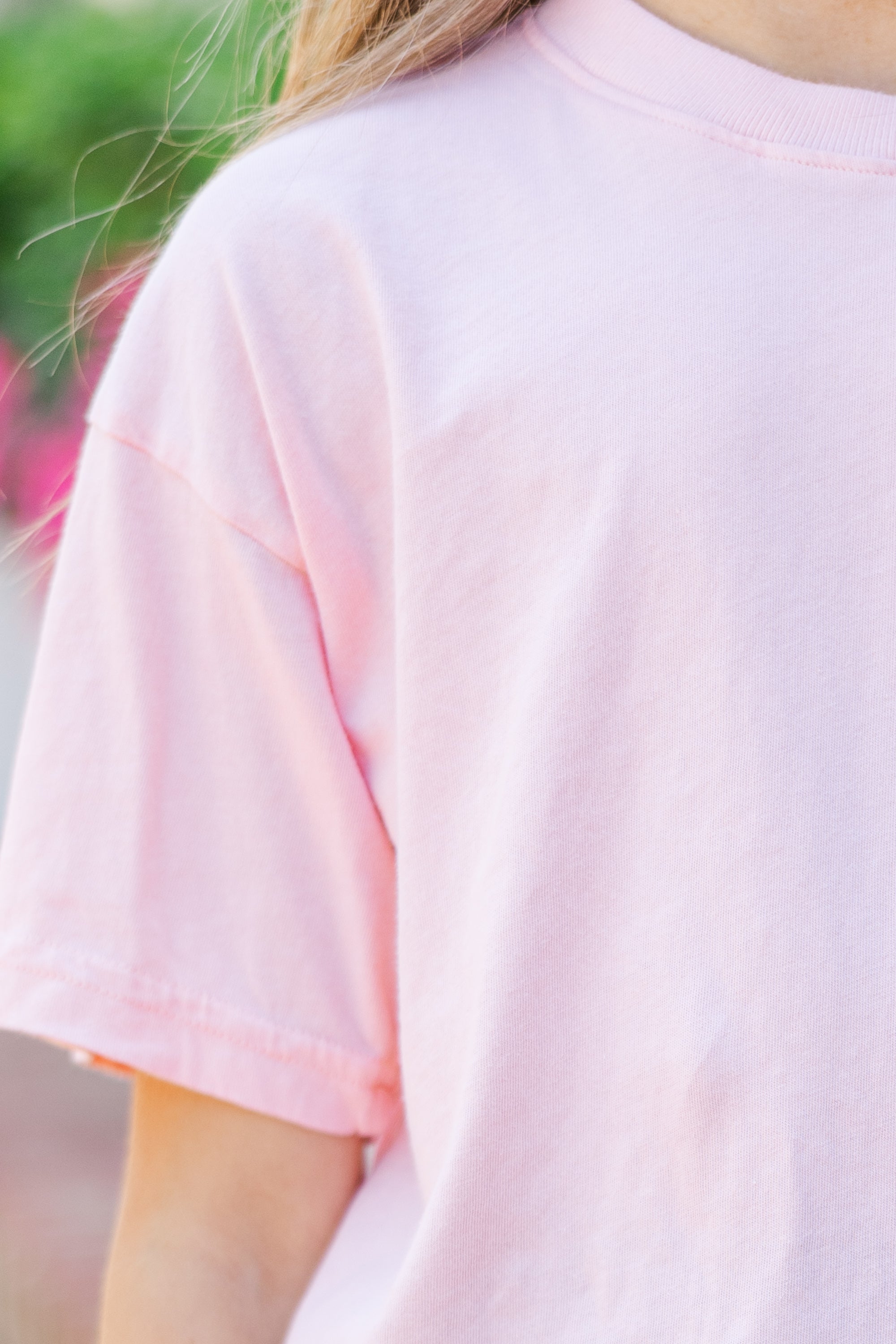 Girls' Irresistible Peach Pink Oversized Tee