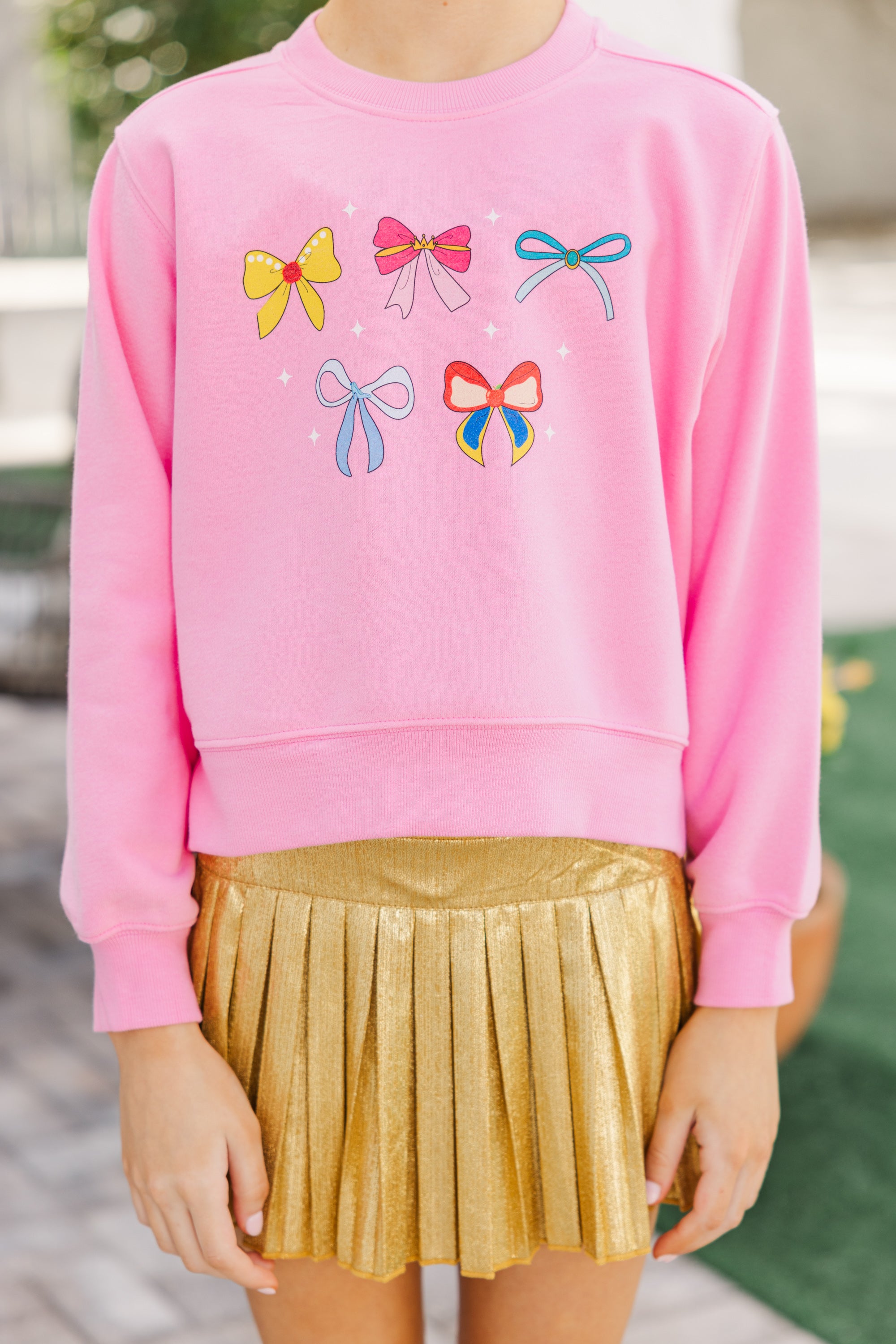 Girls' Enchanting Princess Era Pink Graphic Sweatshirt