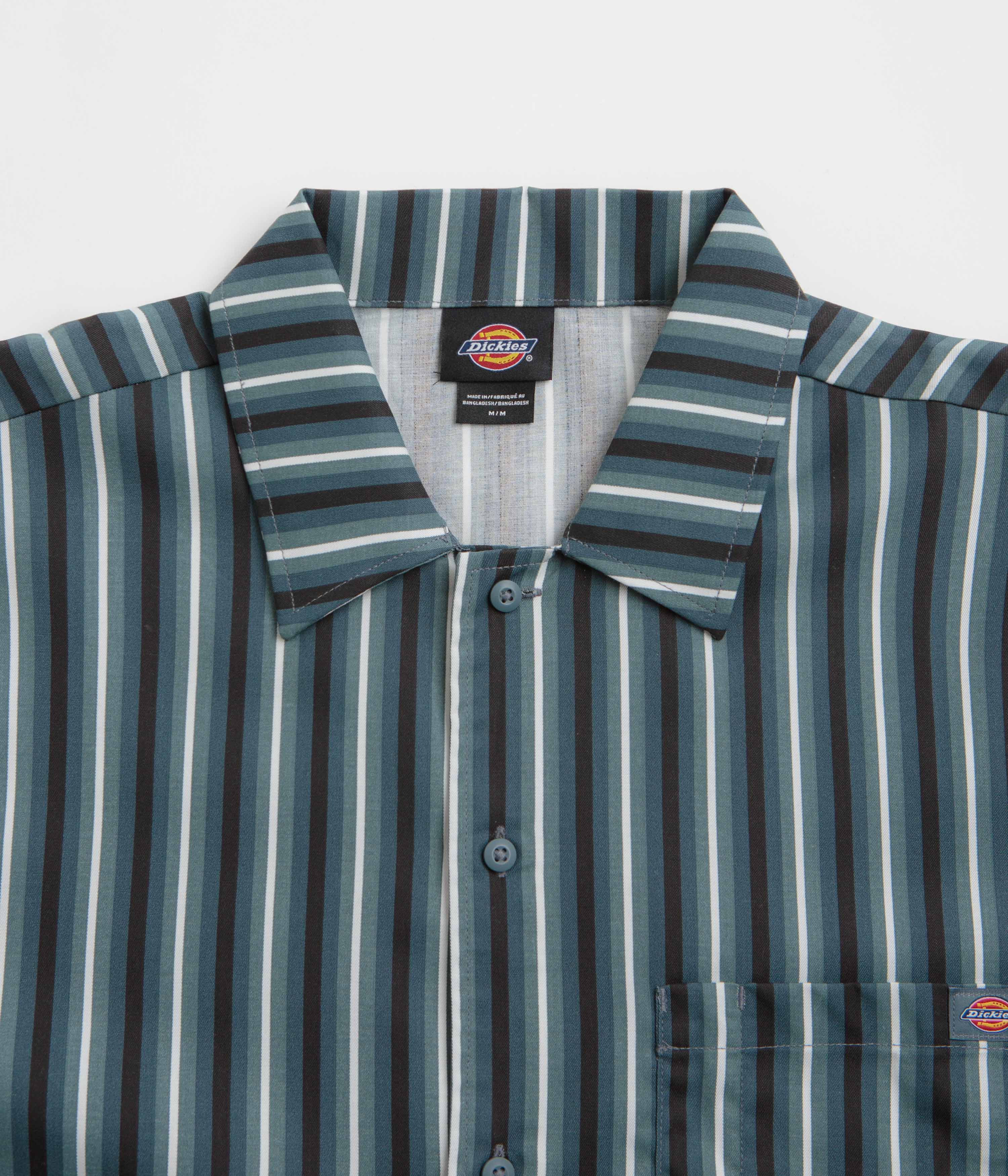 Dickies Stormy Weather Multi - Stripe Short - Sleeve Work Shirt: A Stylish Essential