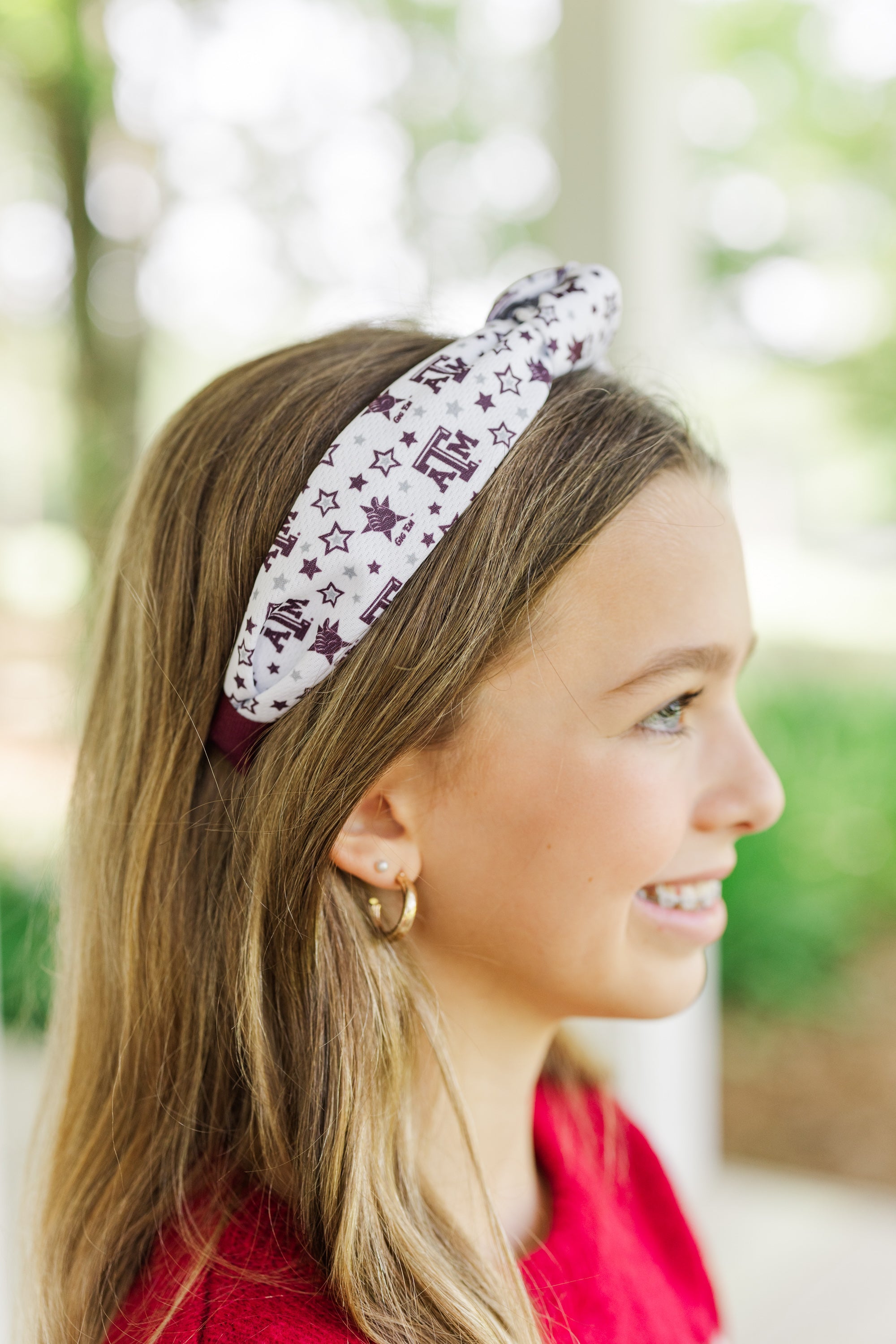 Girls' Texas A&M Maroon Knotted Headband: Show Your Team Spirit!