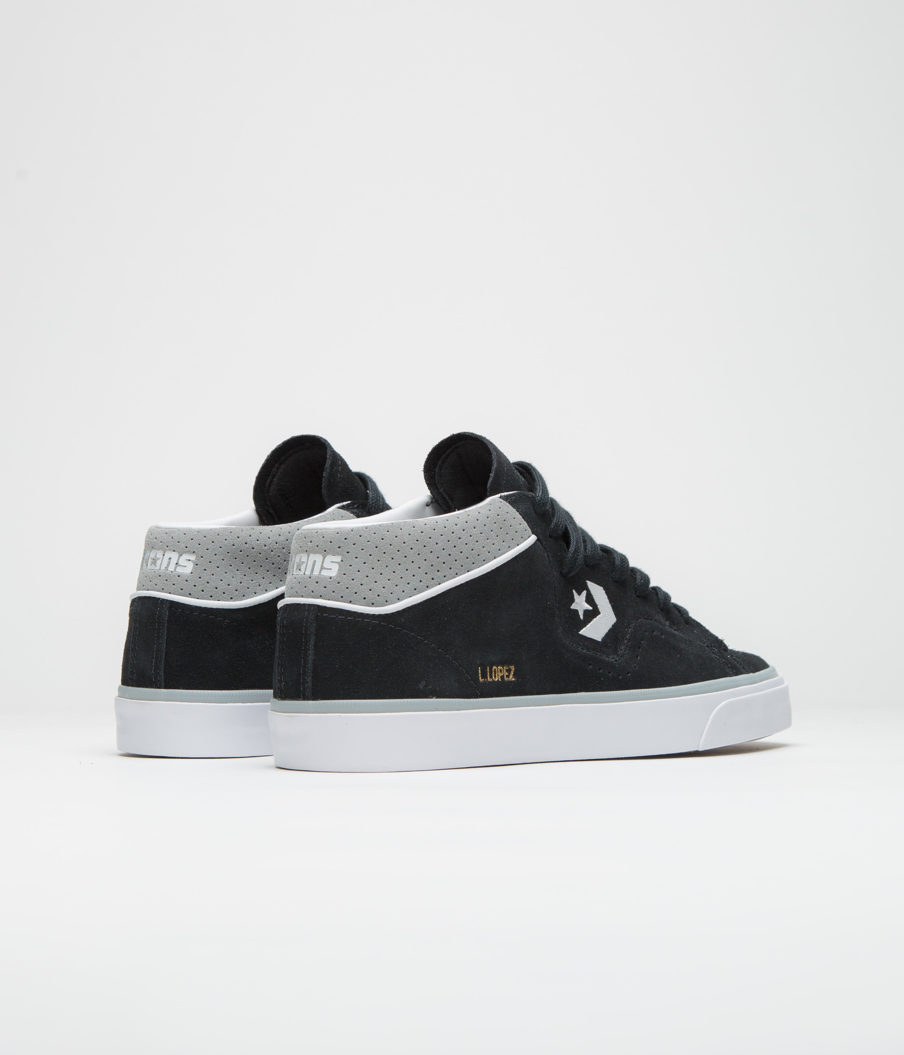 Converse Cons Louie Lopez Pro Ox Shoes - Stunning Black/Ash Stone/White Combo