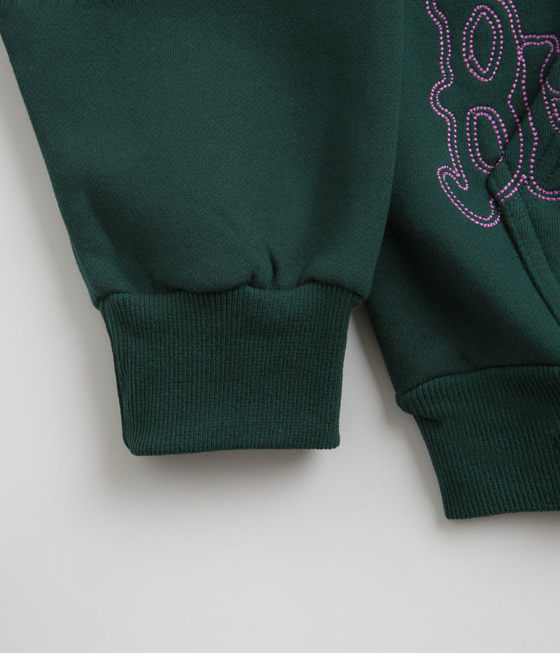 Butter Goods Tour Zip-Thru Hoodie - Stunning Dark Green
