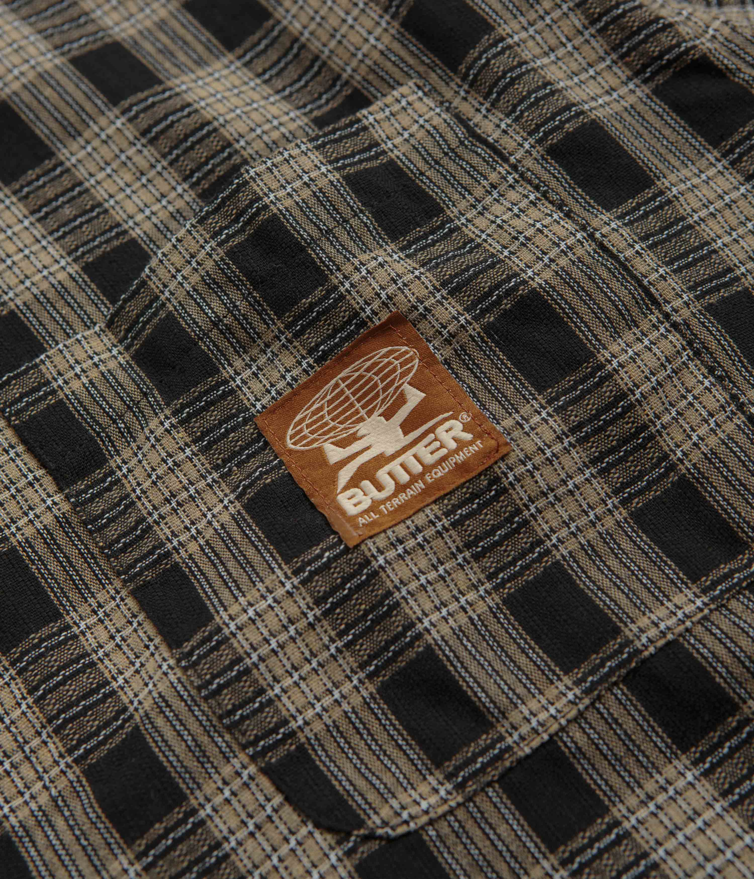 Butter Goods Black Terrain Short Sleeve Shirt - A Must - Have!