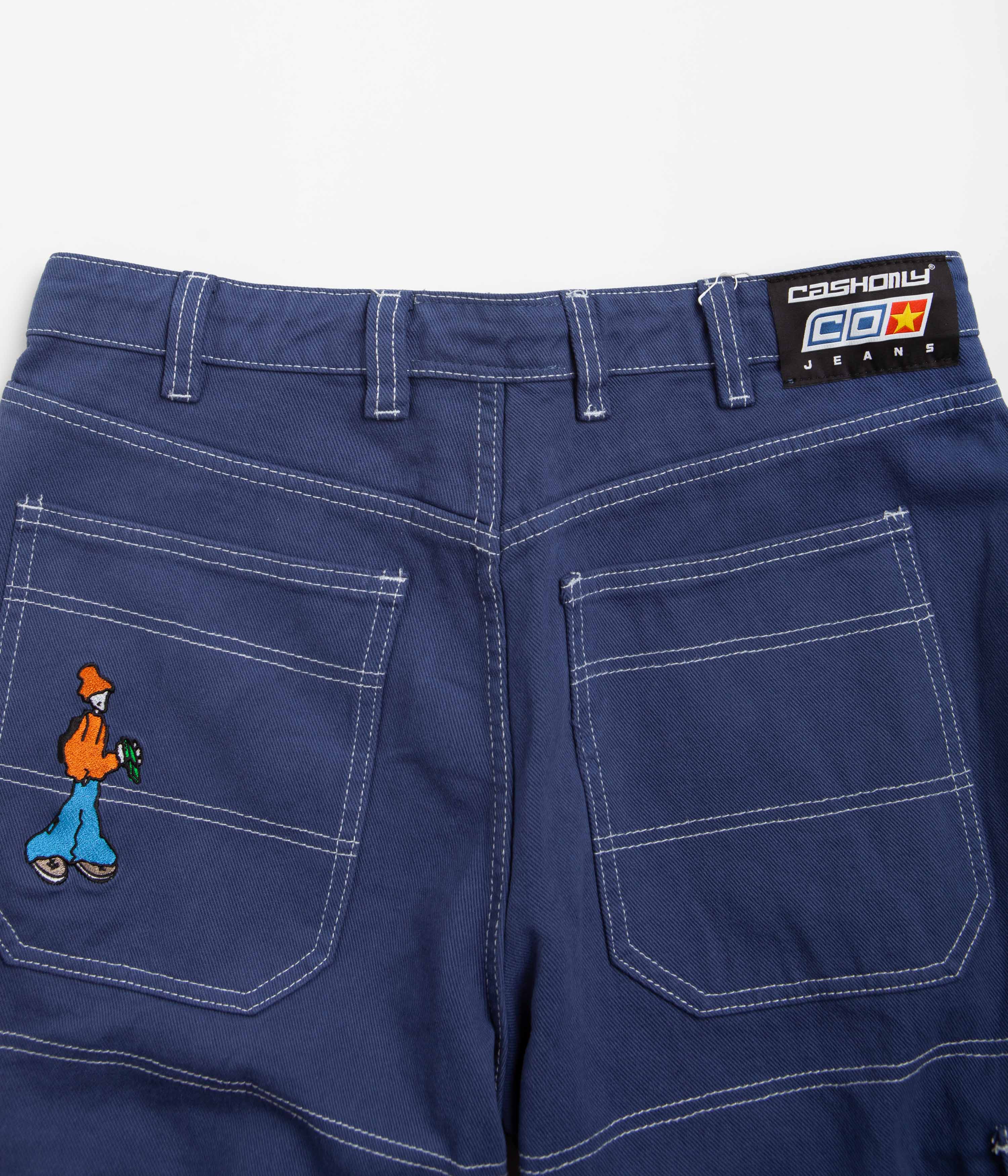 Cash Only Aleka Cargo Jeans - Stunning Washed Blue