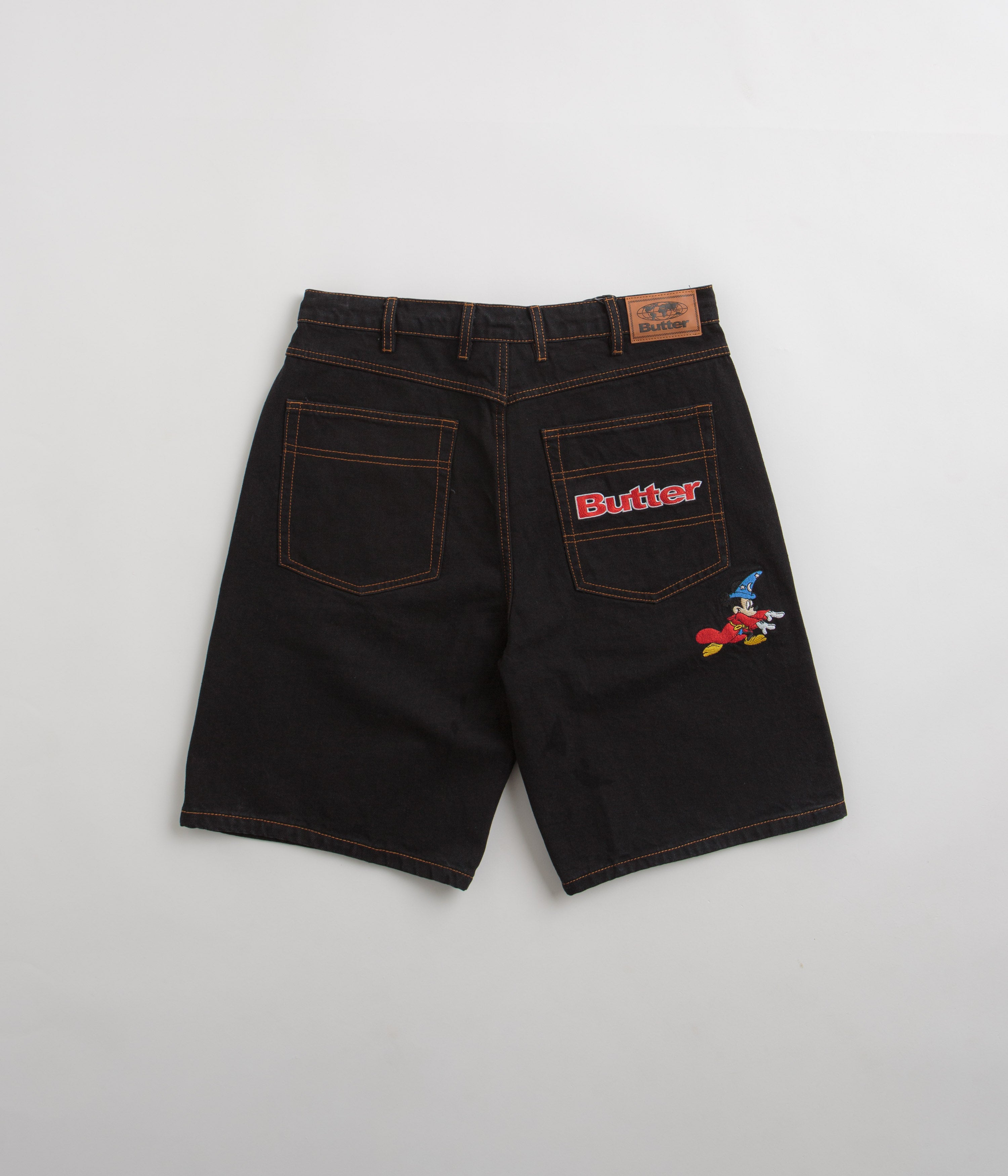 Butter Goods Sorcerer - Stunning Washed Black Baggy Denim Shorts