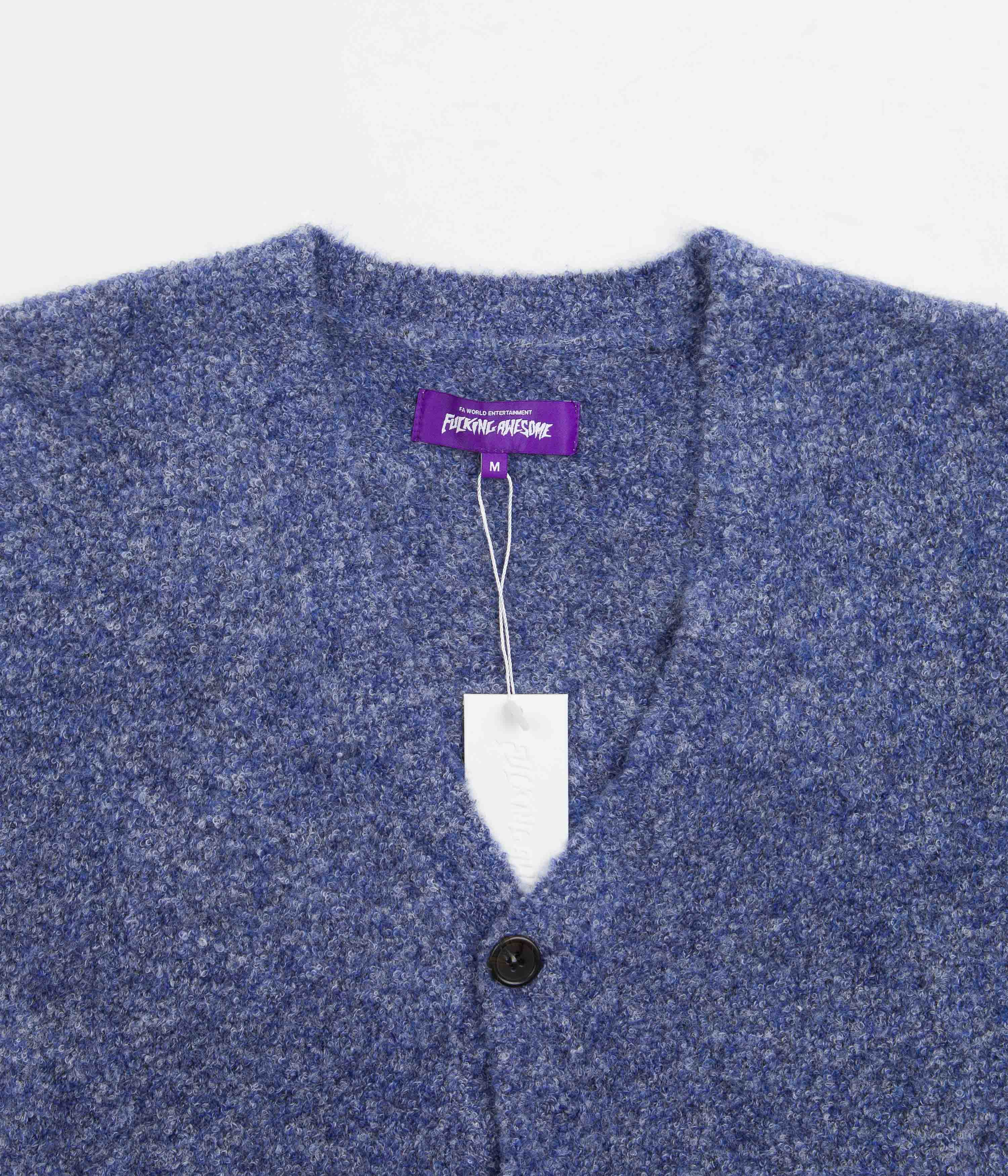 Stunning Fucking Awesome Blue Boucle Cardigan