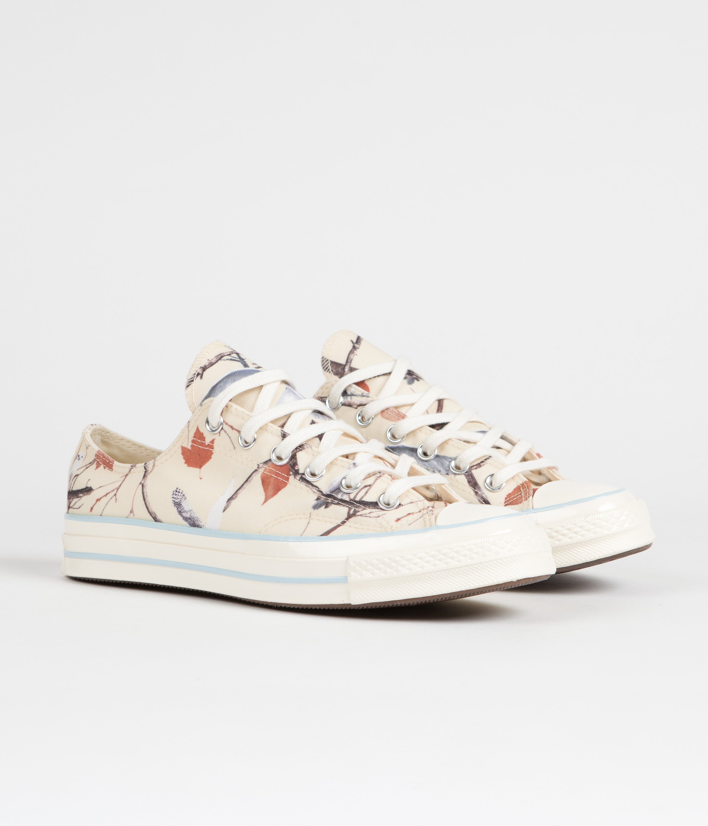 Converse x Golf Wang Chuck 70 Ox Owl Camo Shoes - Stunning Egret, Corydalis Blue & Antique White