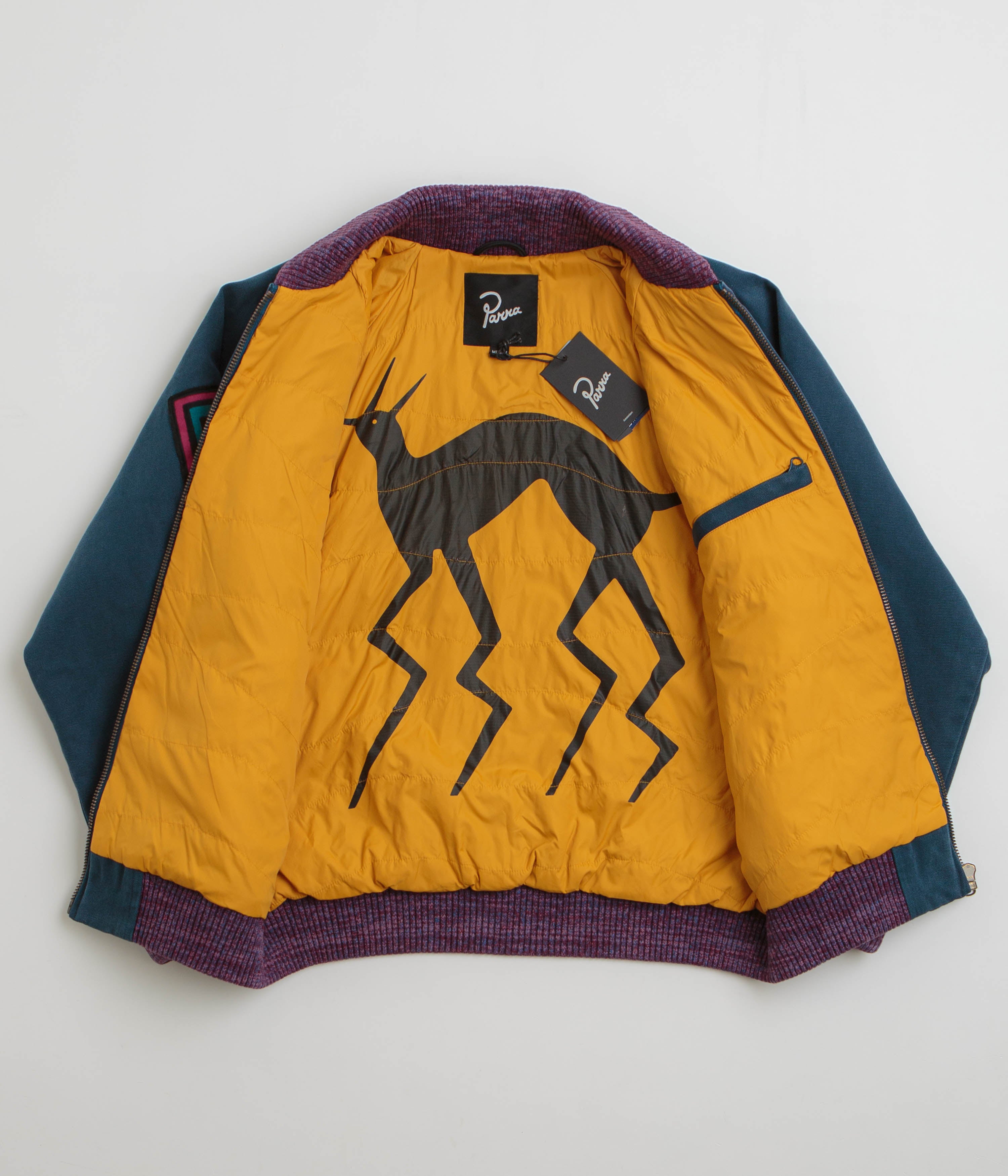 by Parra Washed Blue Skull Stalker Varsity Jacket - A Must-Have!