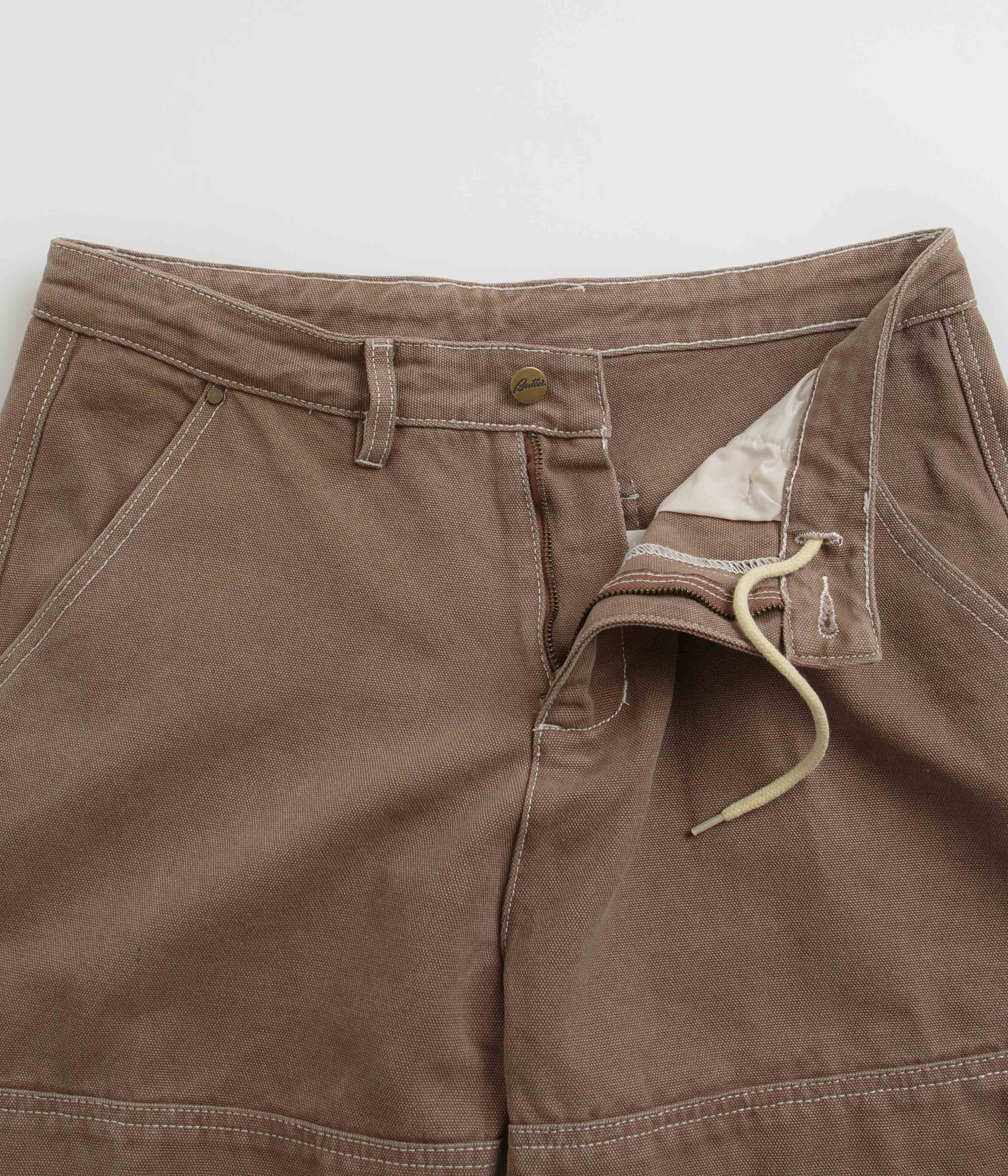 Butter Goods Washed Brown Double Knee Work Pants - A Skater's Dream!