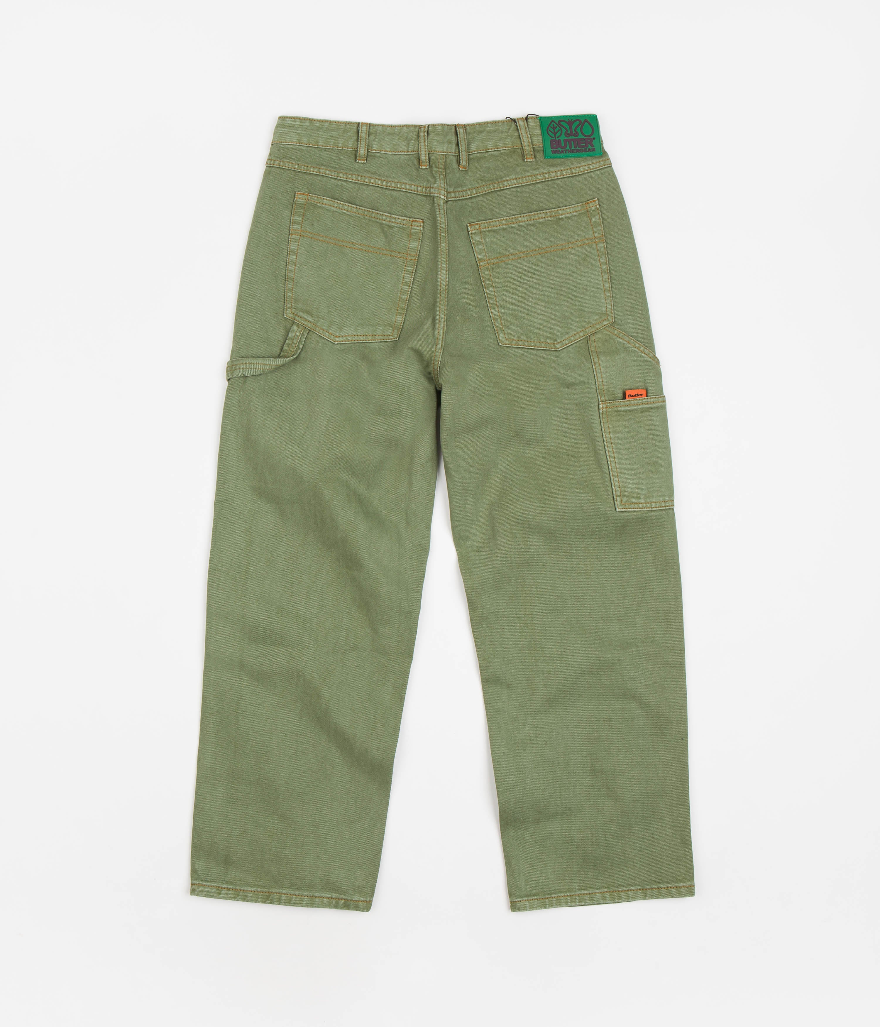 Butter Goods Army Green Weathergear Heavyweight Jeans - A Skater's Dream