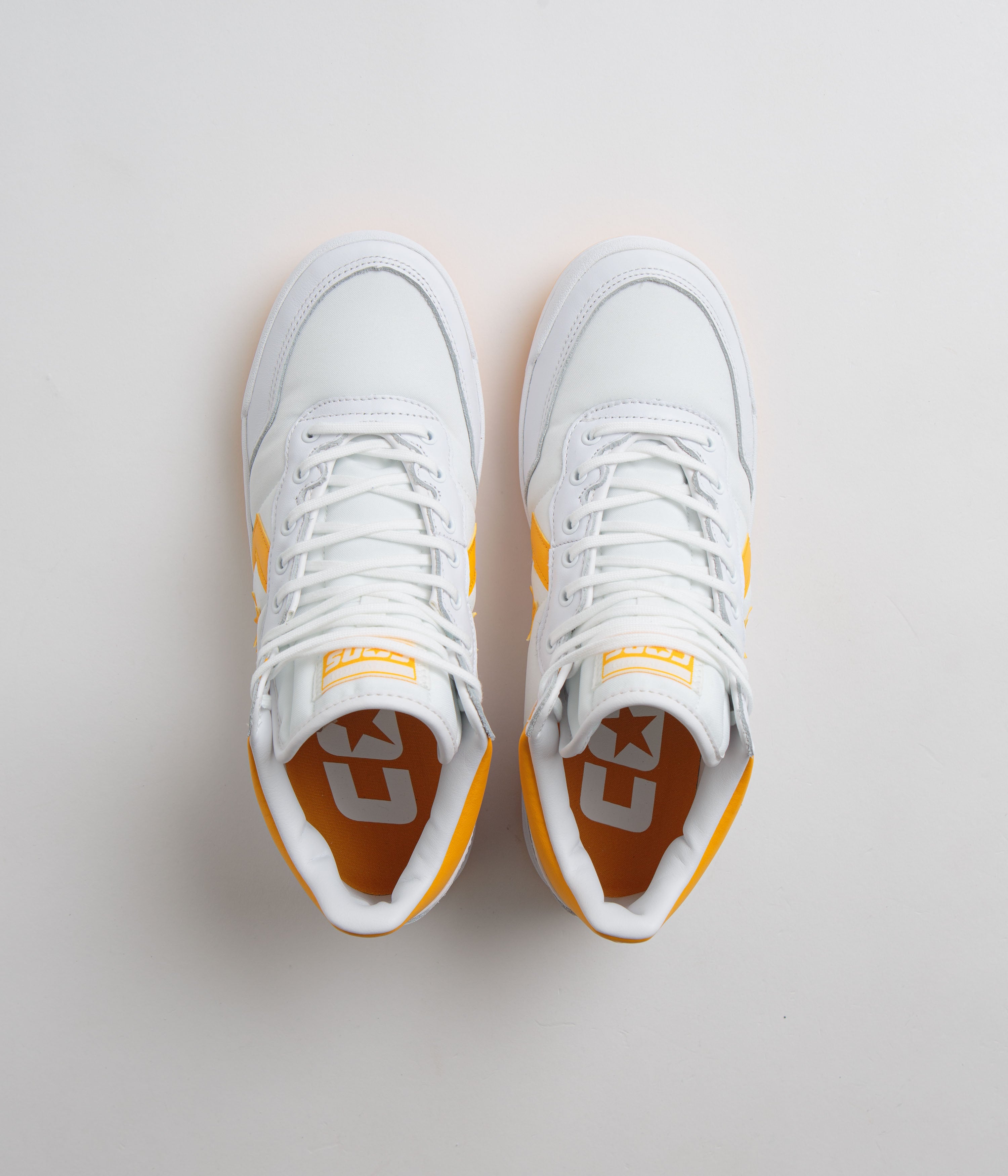 Converse Fastbreak Pro Mid - Stunning White & Light Yellow Shoes