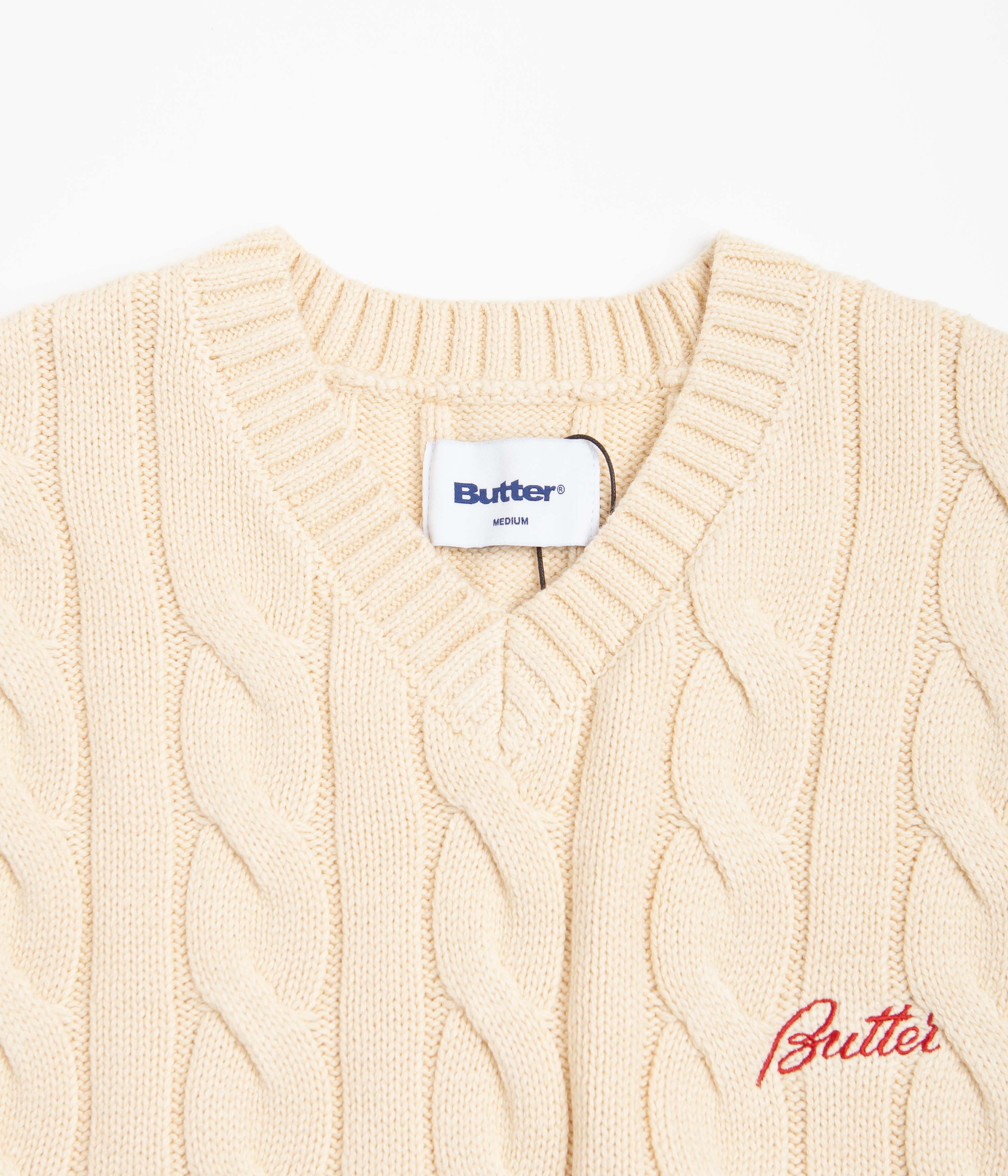 Butter Goods Bone Cable Knit Vest - A Fashion Must-Have
