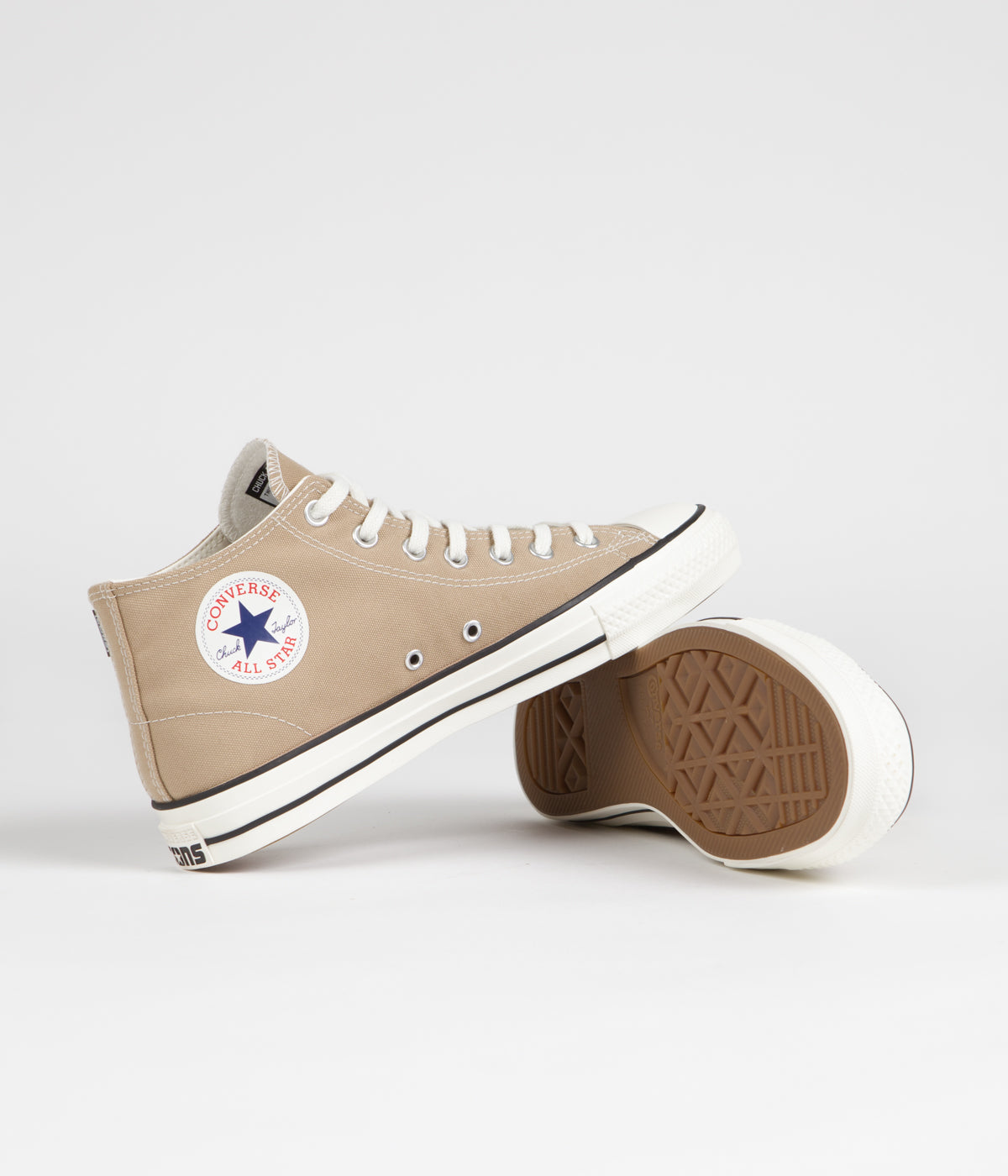Converse CTAS Pro Canvas Mid Shoes - Stunning Nomad Khaki / Black / Egret