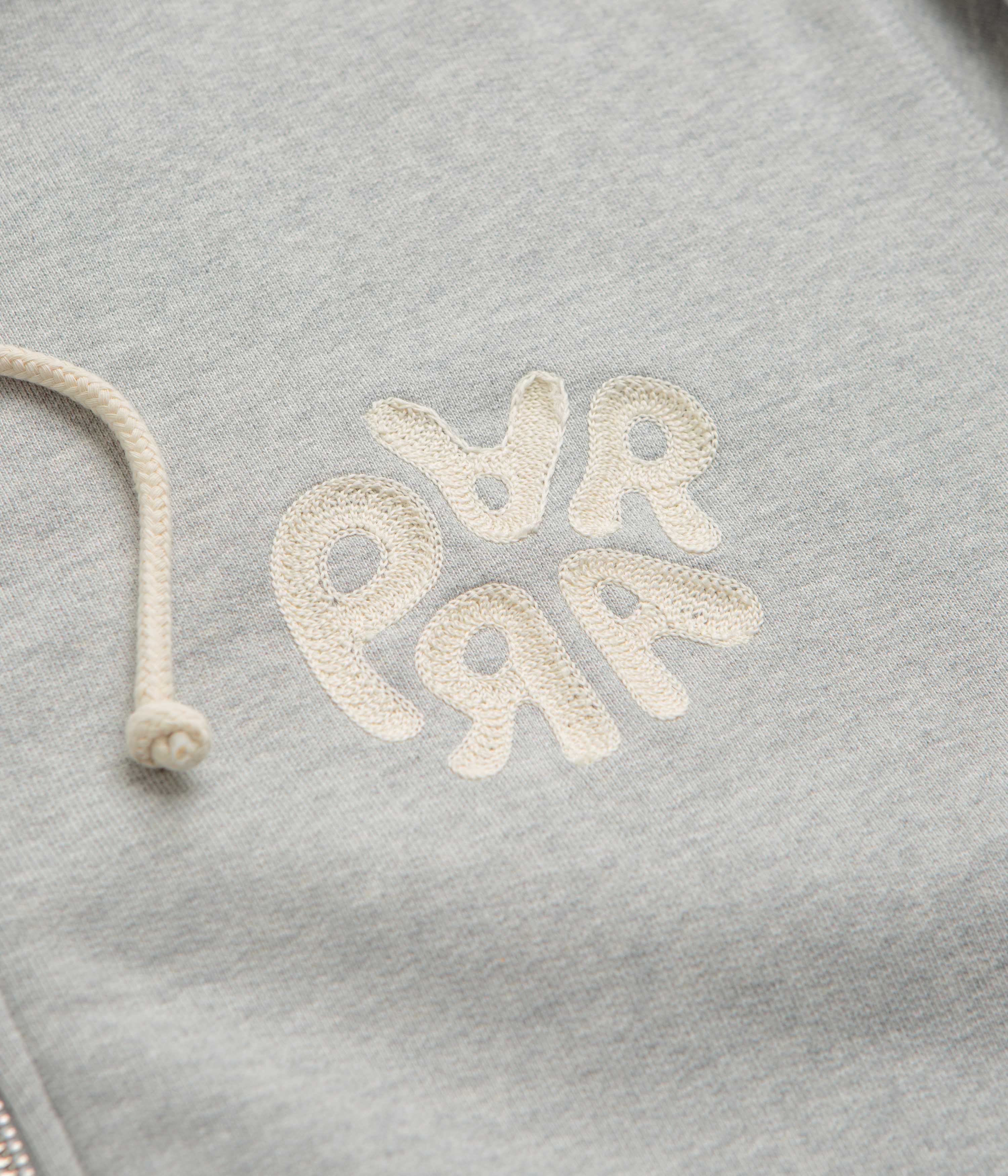 Stylish by Parra 1976 Logo Zip Hoodie in Heather Grey