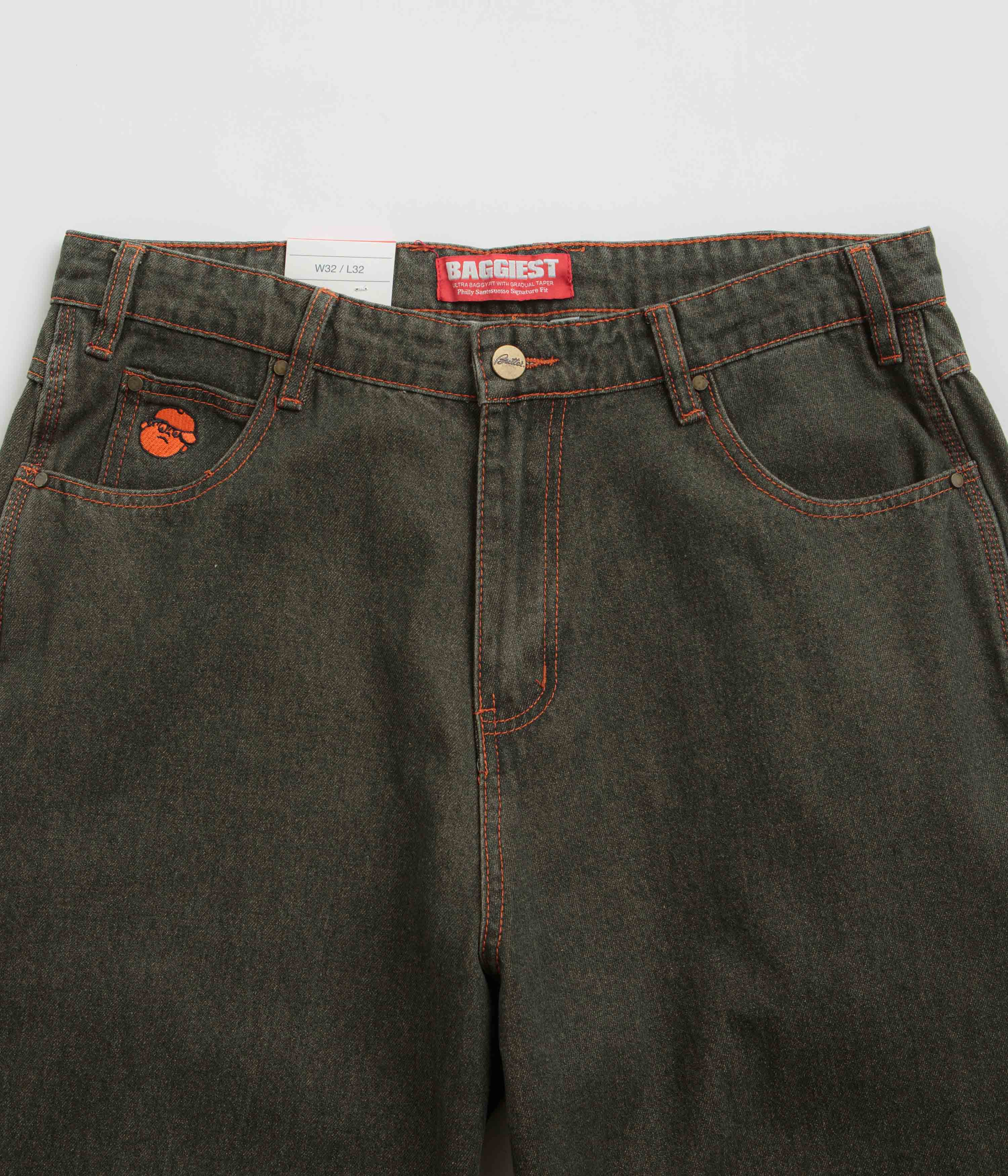Butter Goods Santosuosso Dark Army Wash Jeans - Ultra Baggy Style!