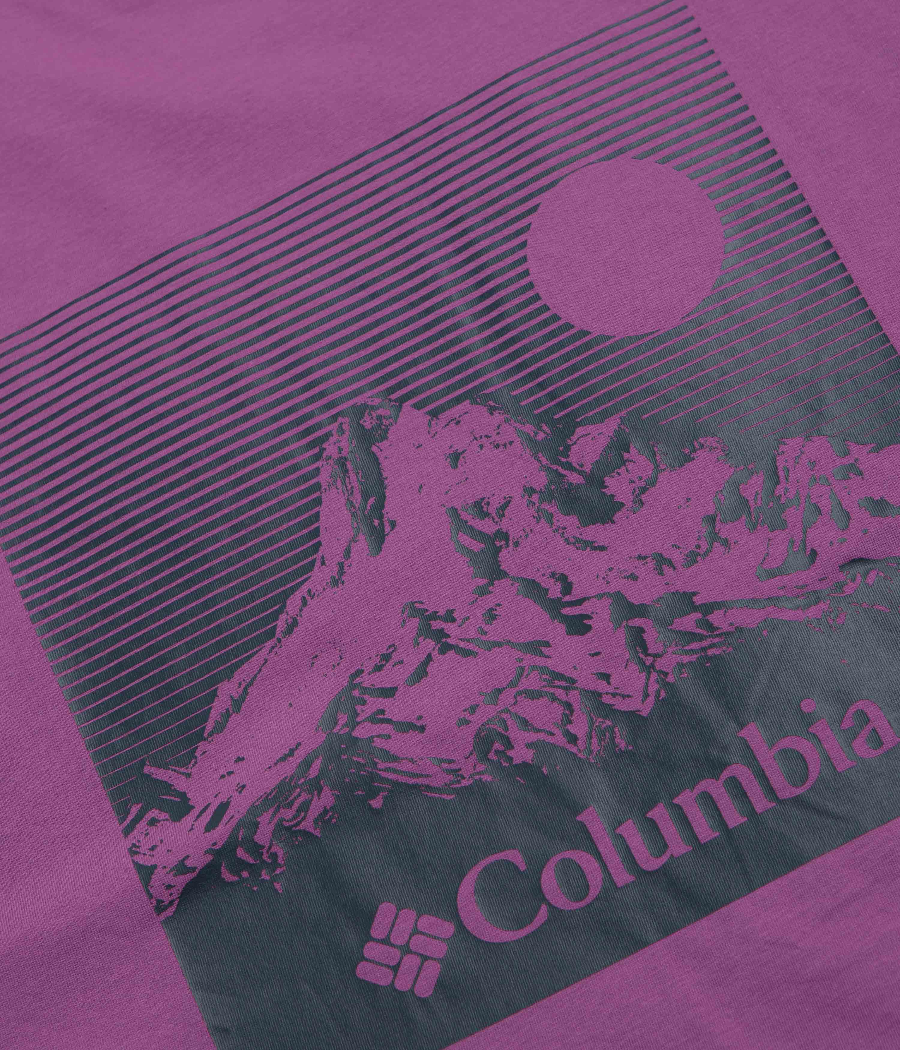 Columbia Black Butte Graphic T-Shirt - Stunning Razzle/Linear View