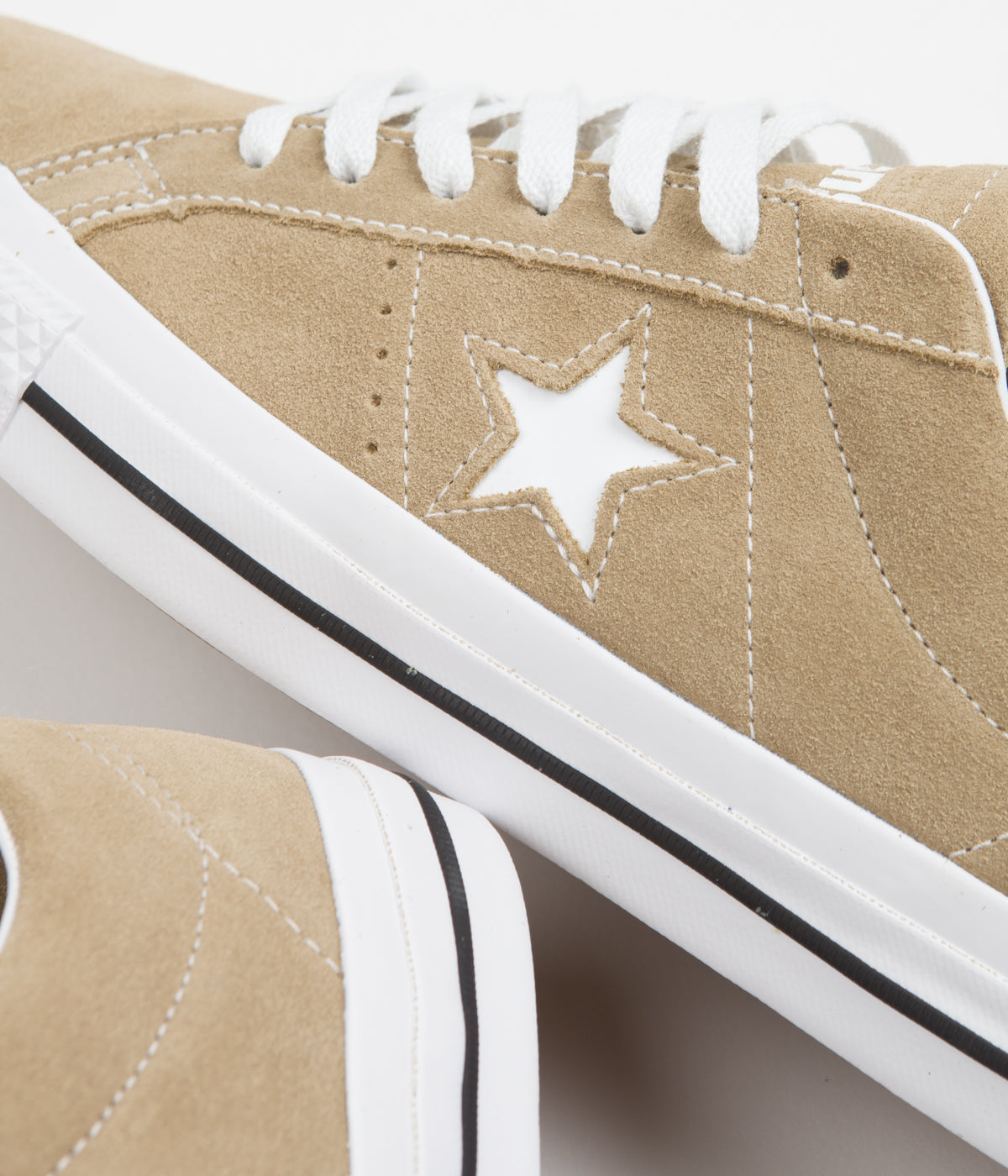 Converse One Star Pro Suede Ox Shoes - Nomad Khaki/Black/Egret: The Skateboarding Essential
