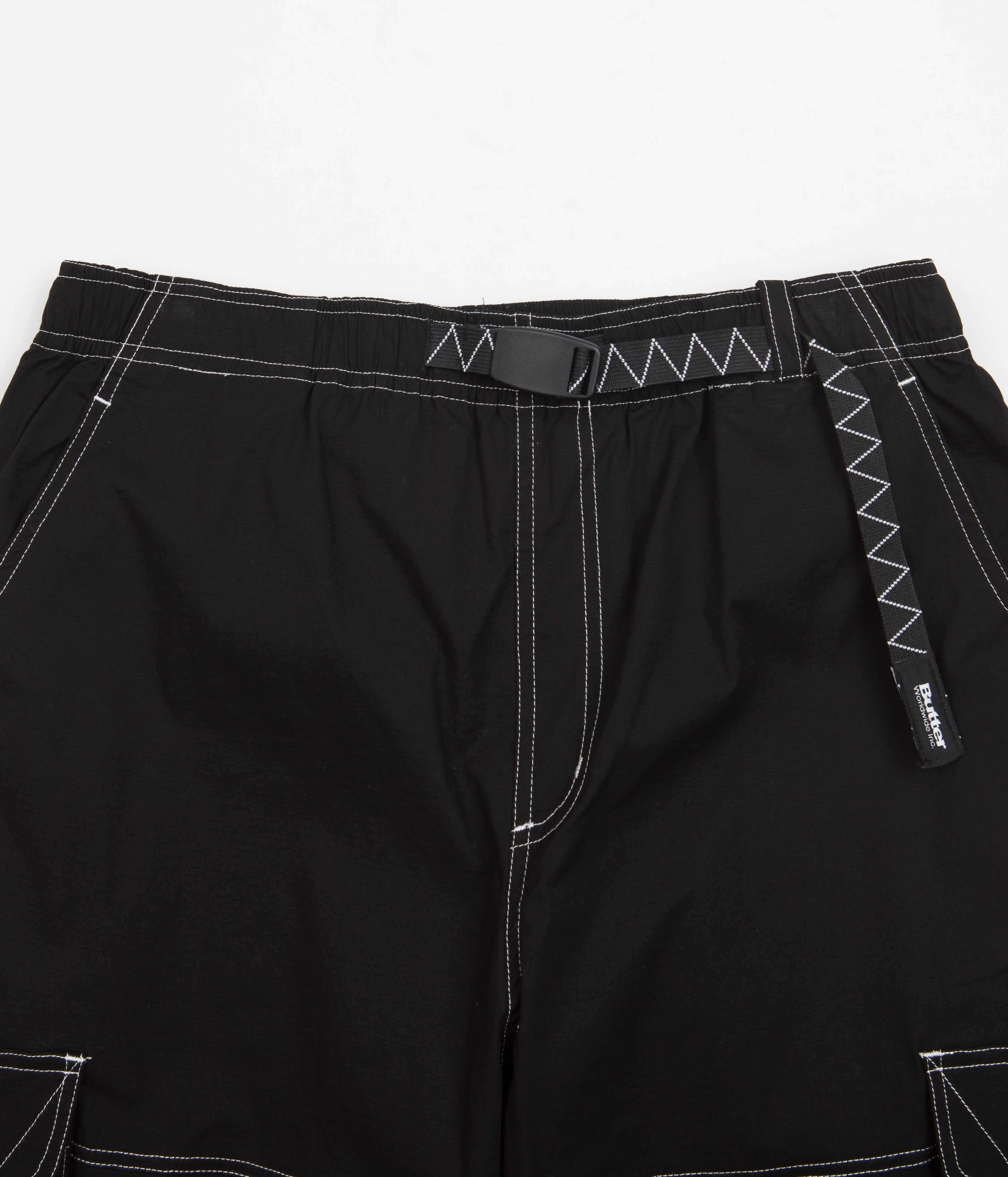Butter Goods Black Terrain Contrast Stitch Cargo Pants - A Skater's Dream!