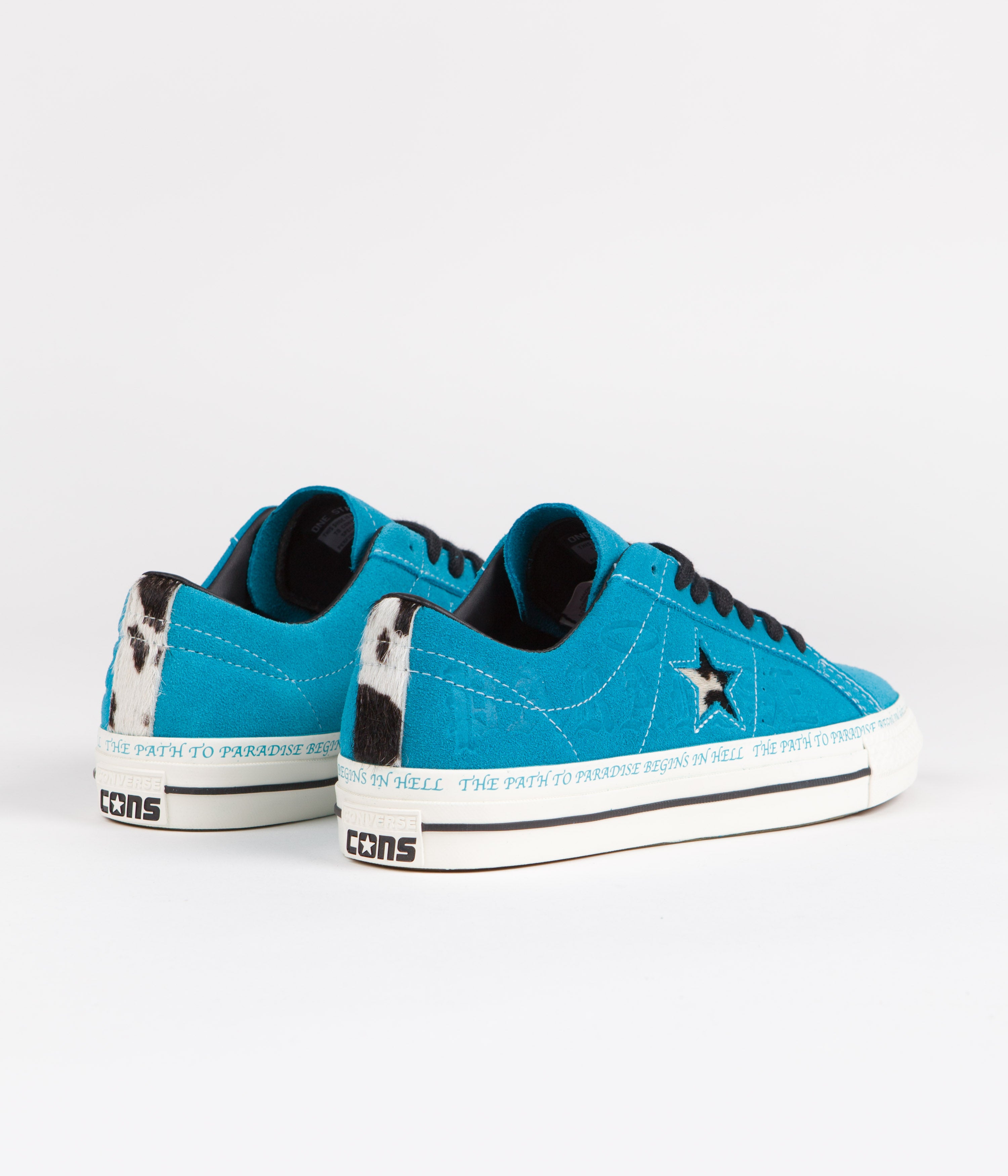 Converse One Star Pro Ox Sean Pablo Skate Shoes - Rapid Teal / Black / Egret