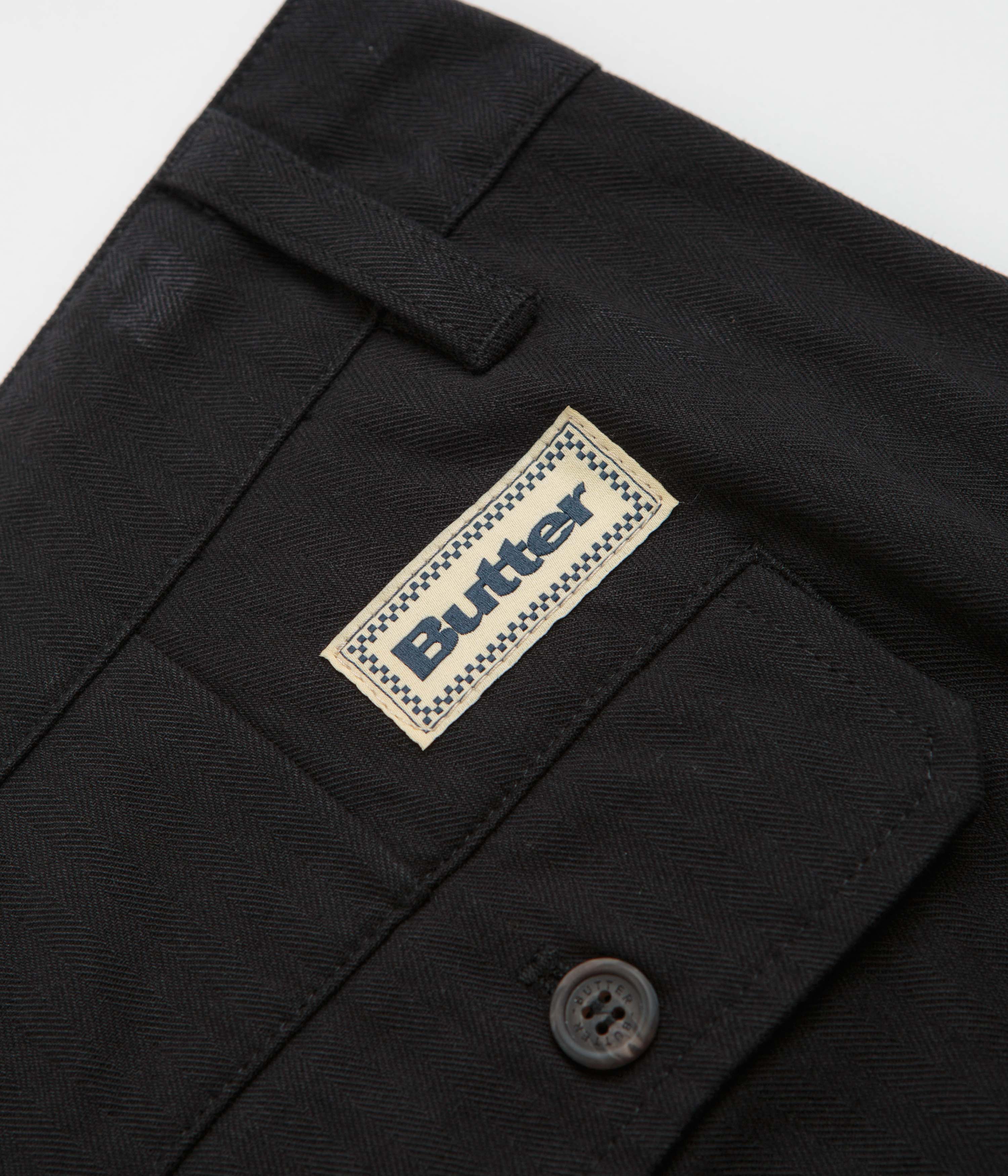Butter Goods Stylish Black Pleated Trousers - A Must-Have!