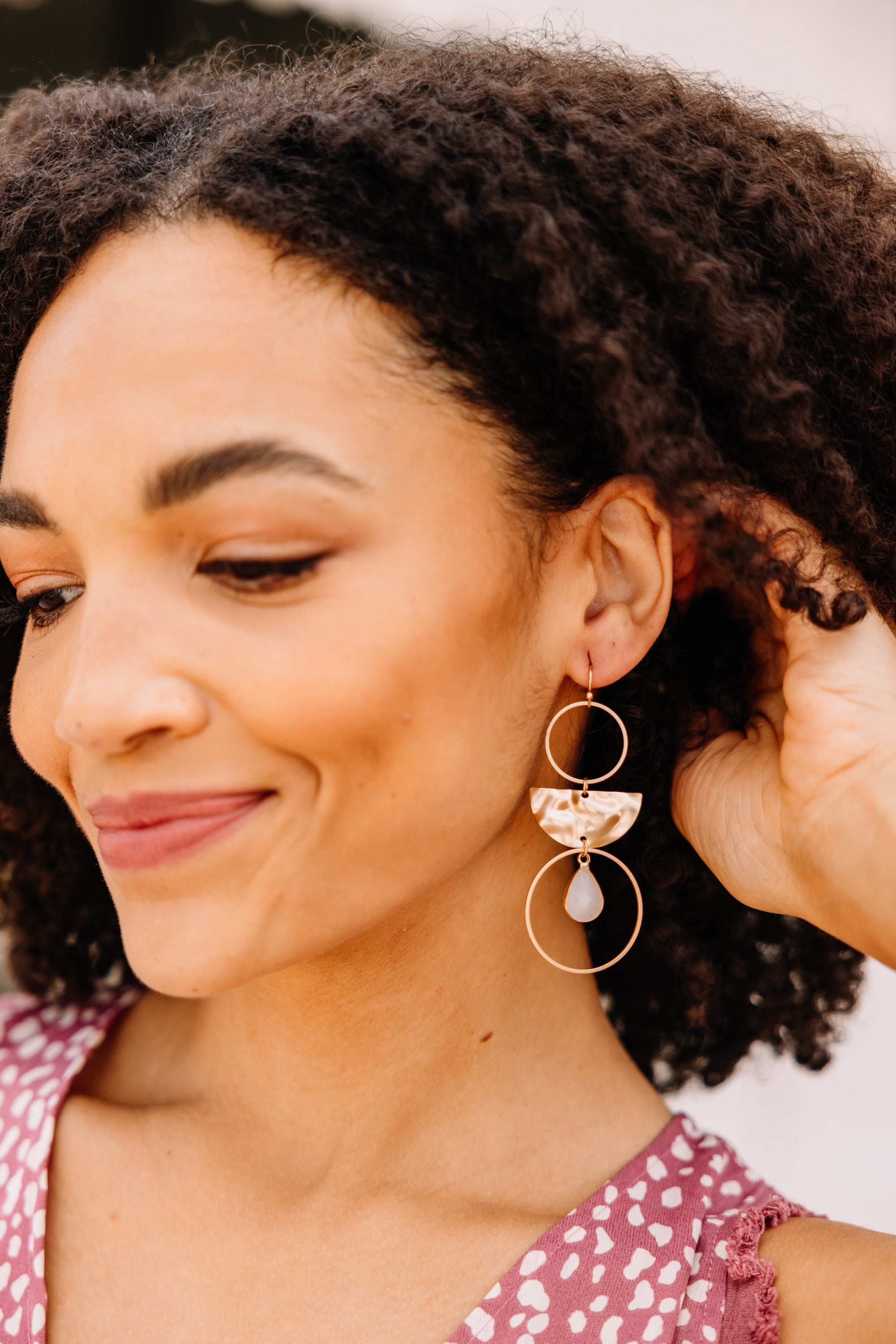 Express Yourself! Stunning White Drop Earrings