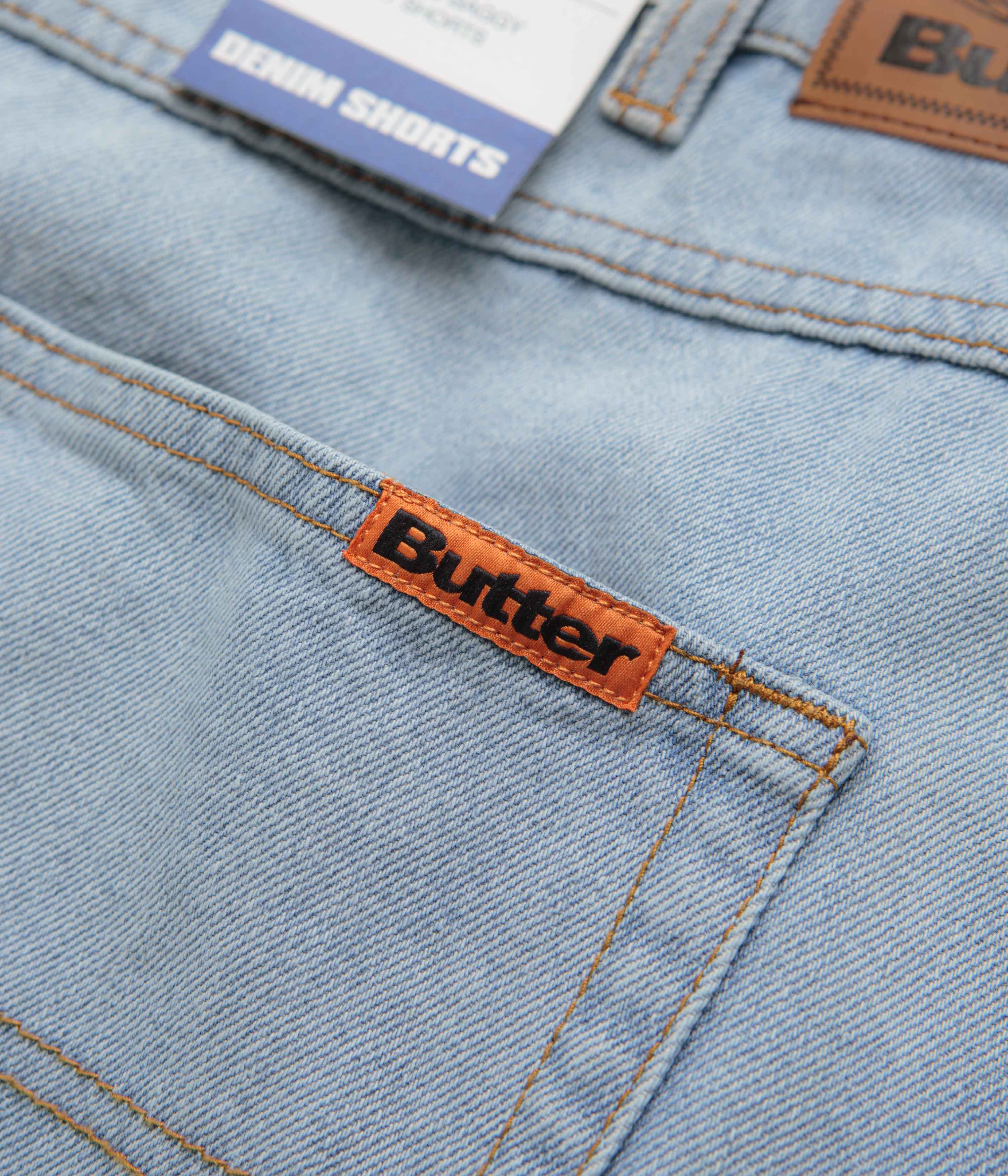 Butter Goods Stylish Light Blue Baggy Denim Shorts