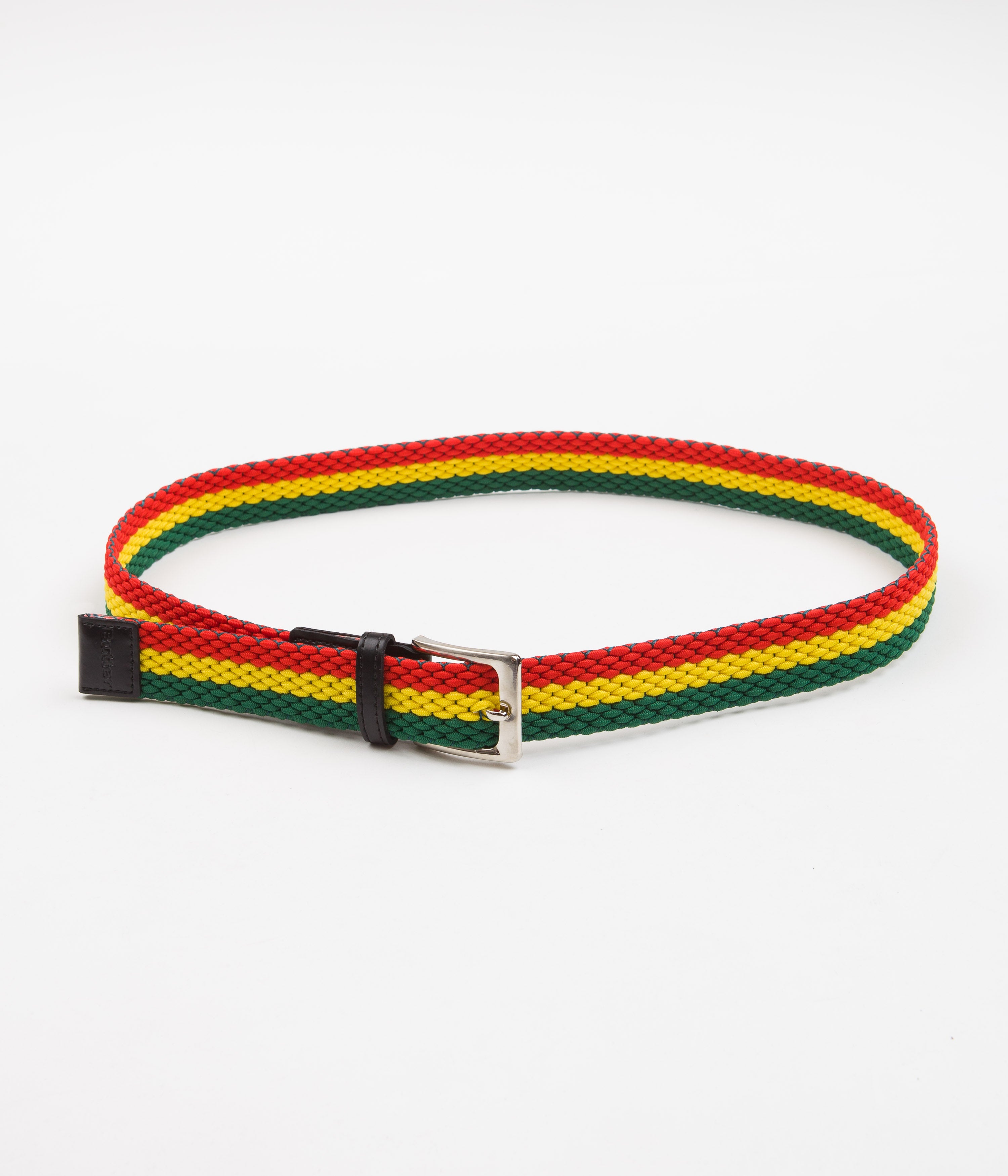 Butter Goods Vibrant Braided Belt - Green, Yellow & Red