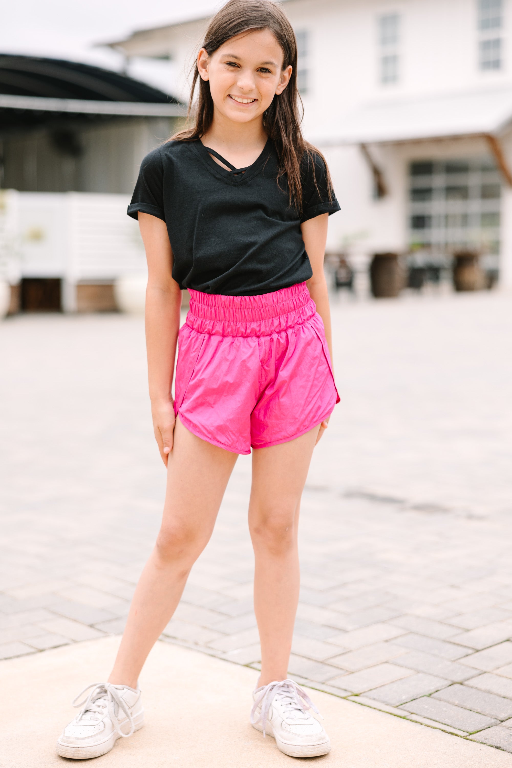 Girls' Hot Pink Running Shorts: The Perfect Start to Athletic Style