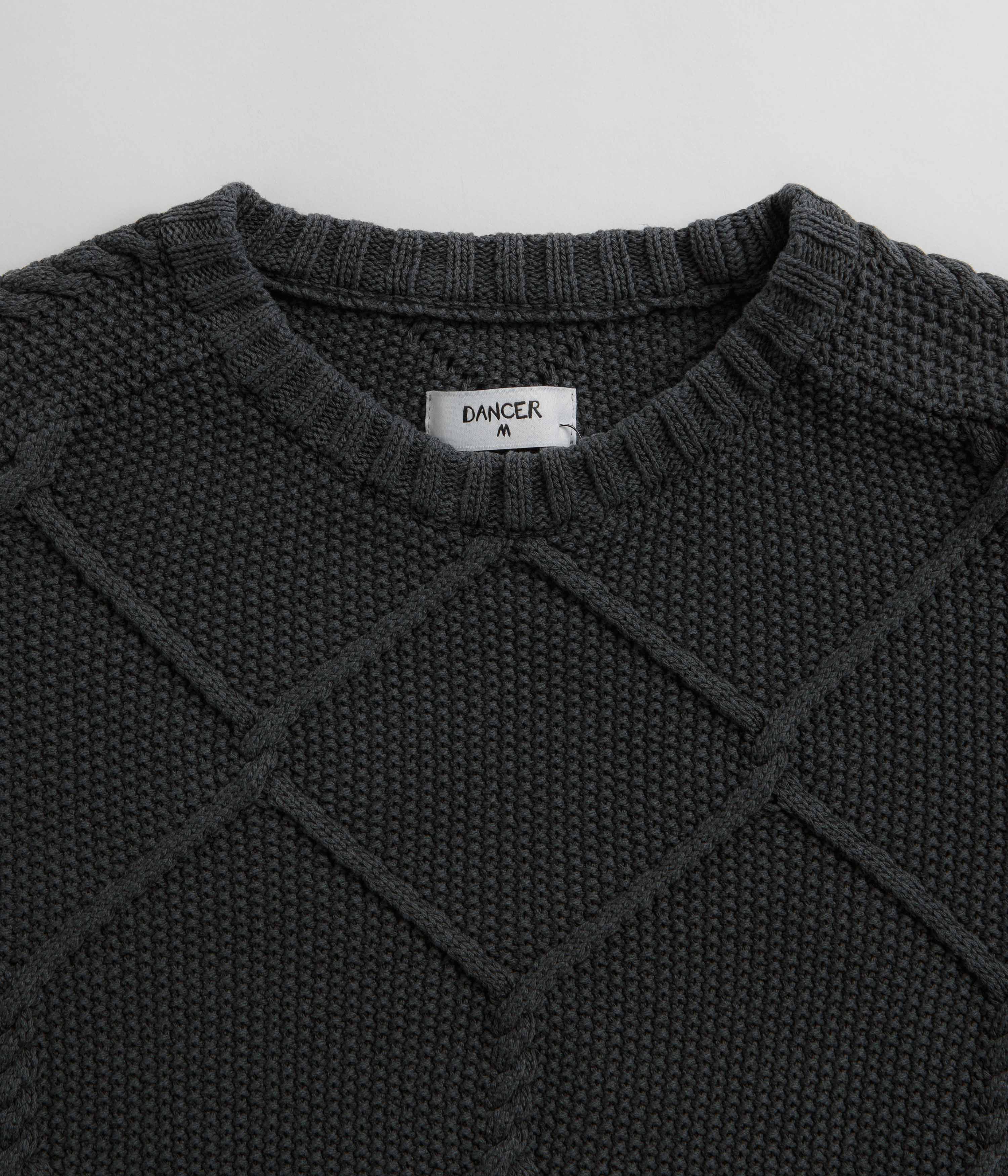 Dancer Charcoal Fence Knit Sweatshirt - A Must - Have!
