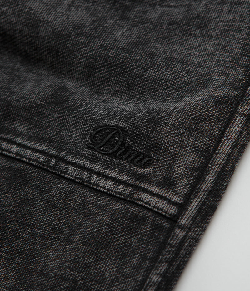 Dime Cyclone French Terry Shorts - Stunning Black Snow Washed