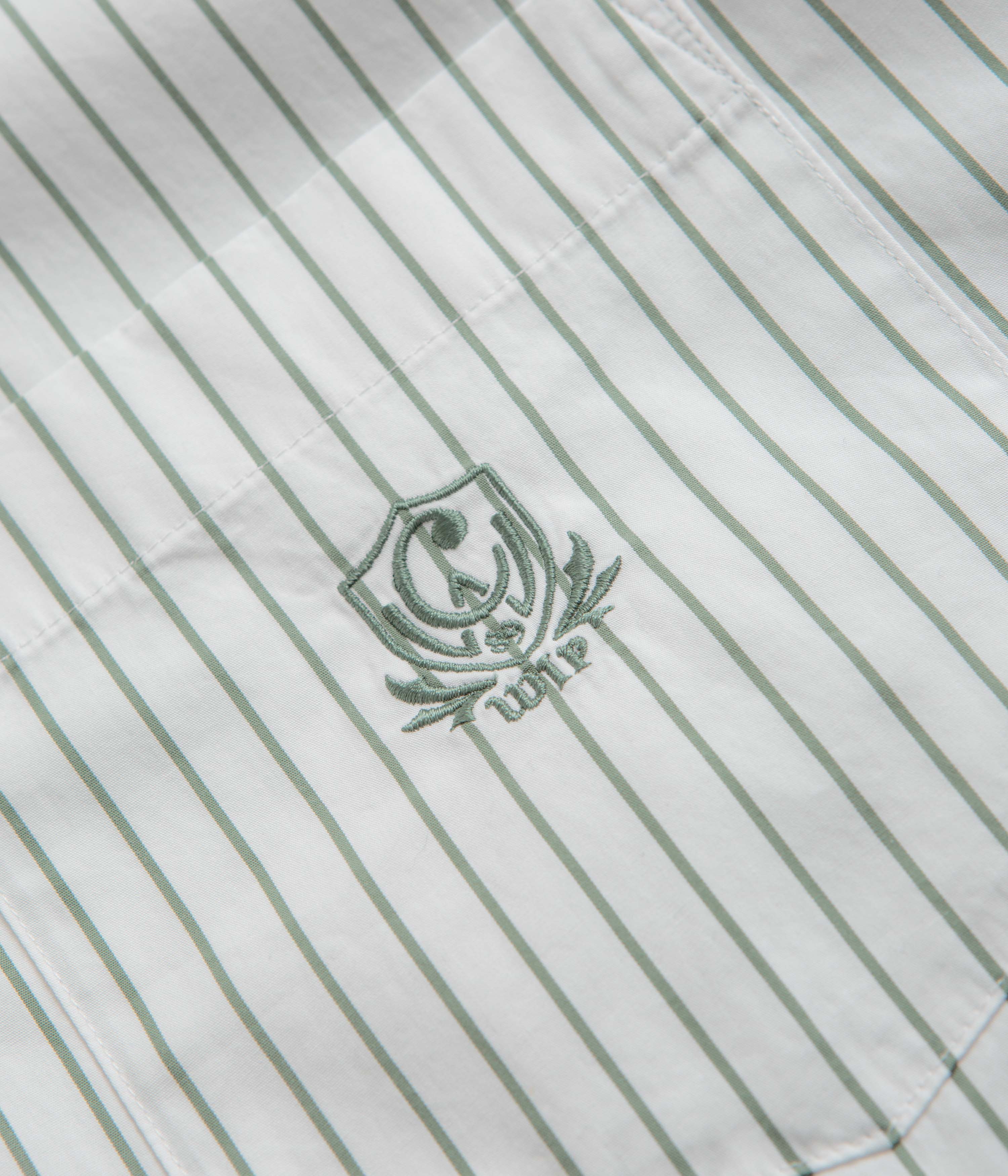 Carhartt Linus Stripe Poplin Short Sleeve Shirt - Park/White: A Must - Have for Style Lovers
