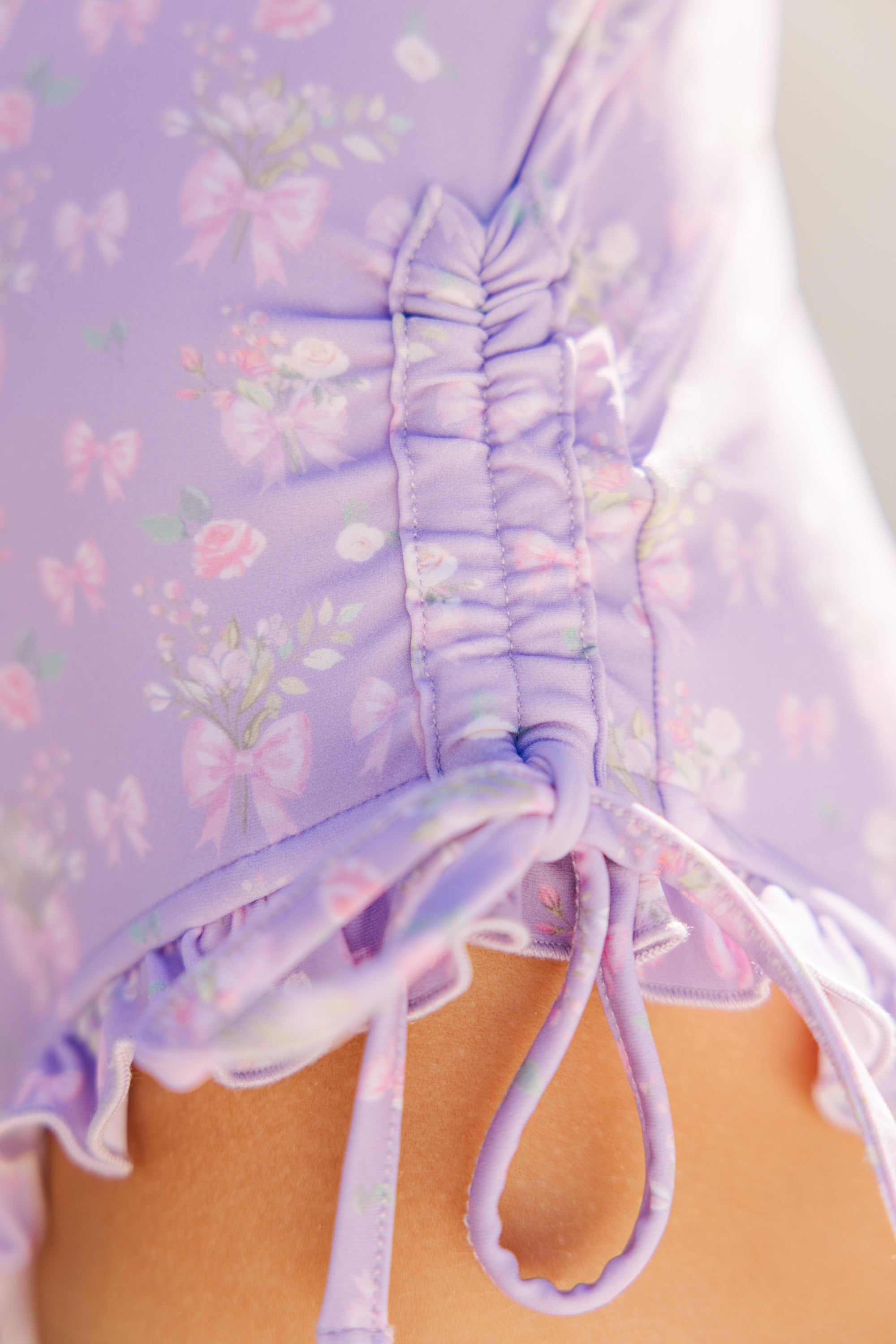 GIRLS: PREORDER NOW! The Stunning Avery Purple Floral Bouquet One Piece Swimsuit
