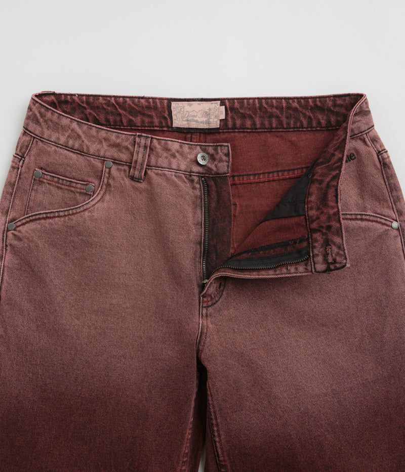 Dime Classic Relaxed Jeans - Stunning Dipped Sandblasted Burgundy