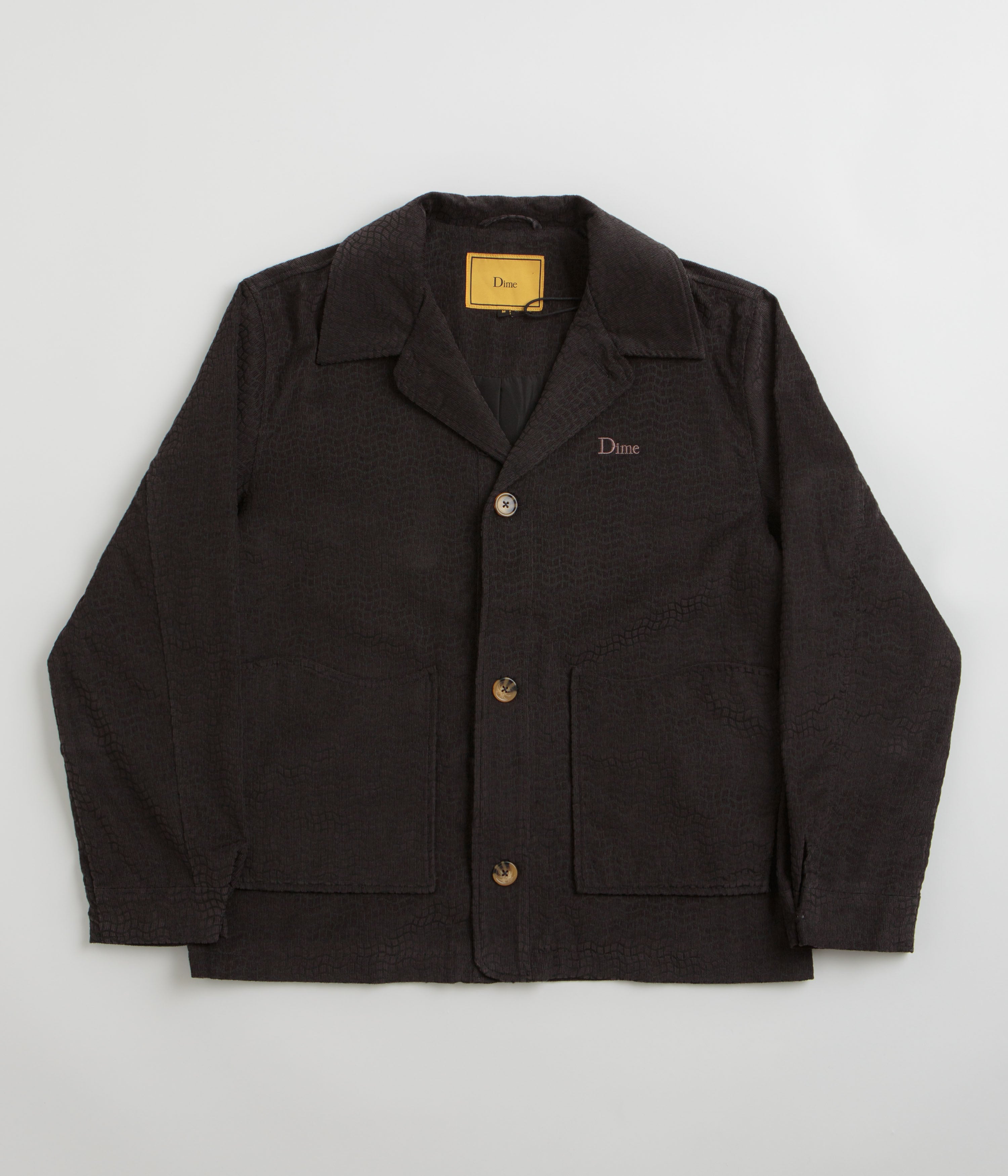 Dime Black Printed Corduroy Jacket - A Skate Style Icon