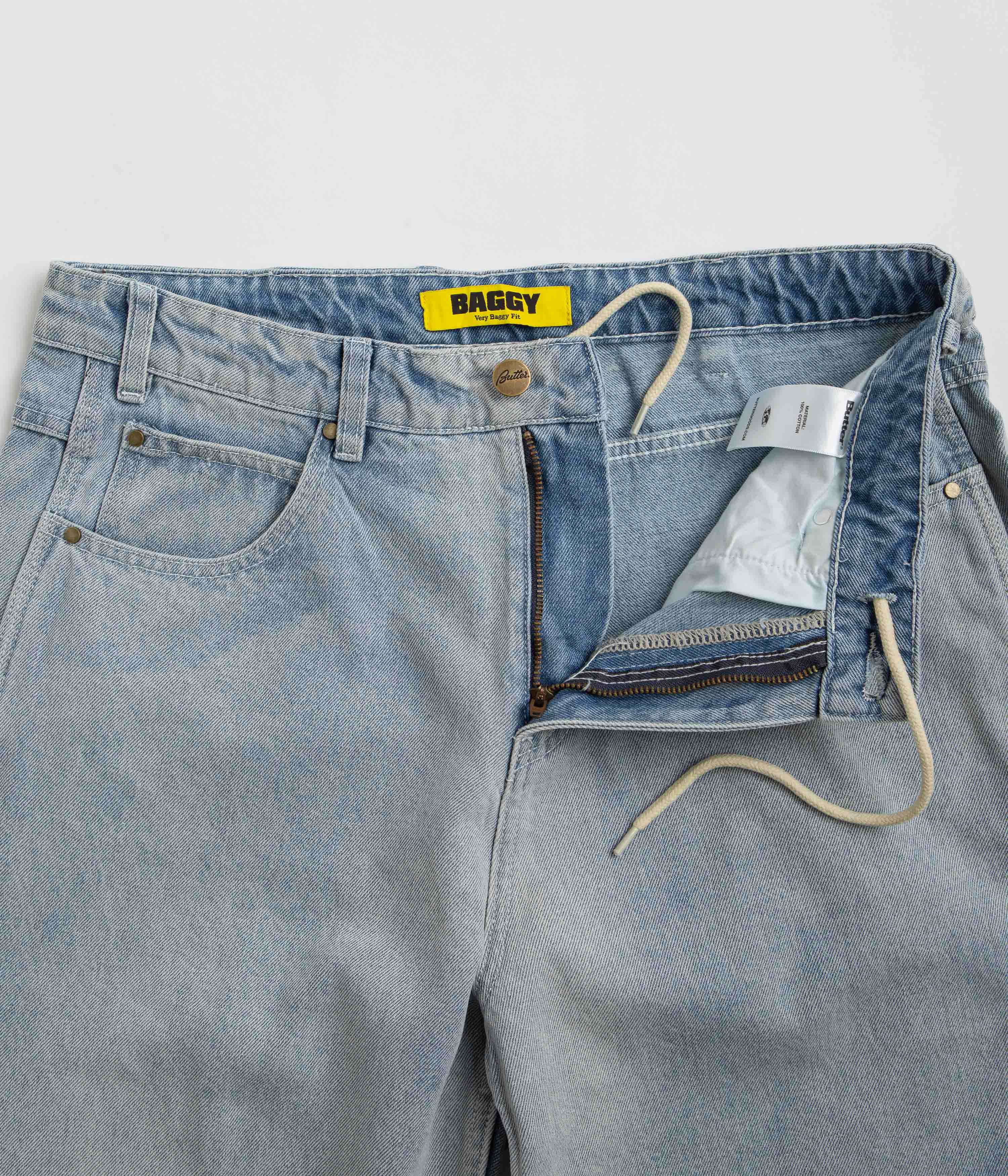 Butter Goods Light Blue Scribble Jeans - Fashionable Skatewear!