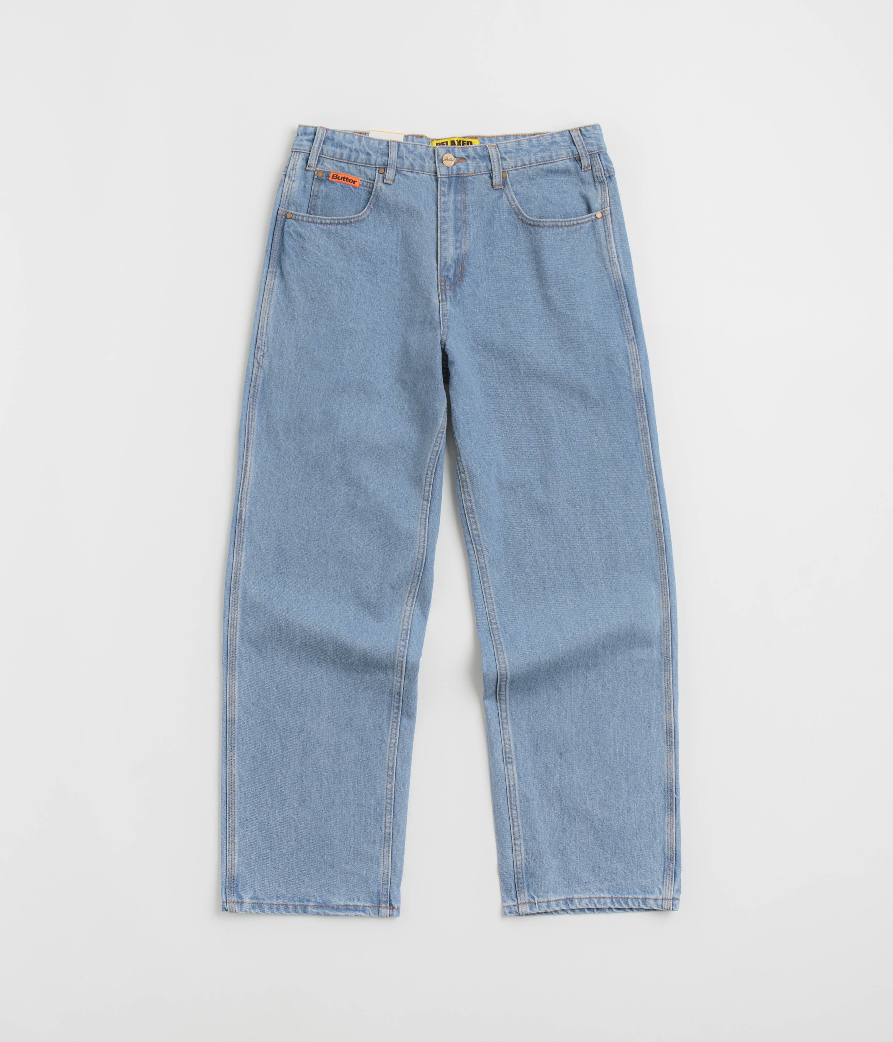 Butter Goods Washed Indigo Relaxed Straight-Leg Jeans - A Must-Have!