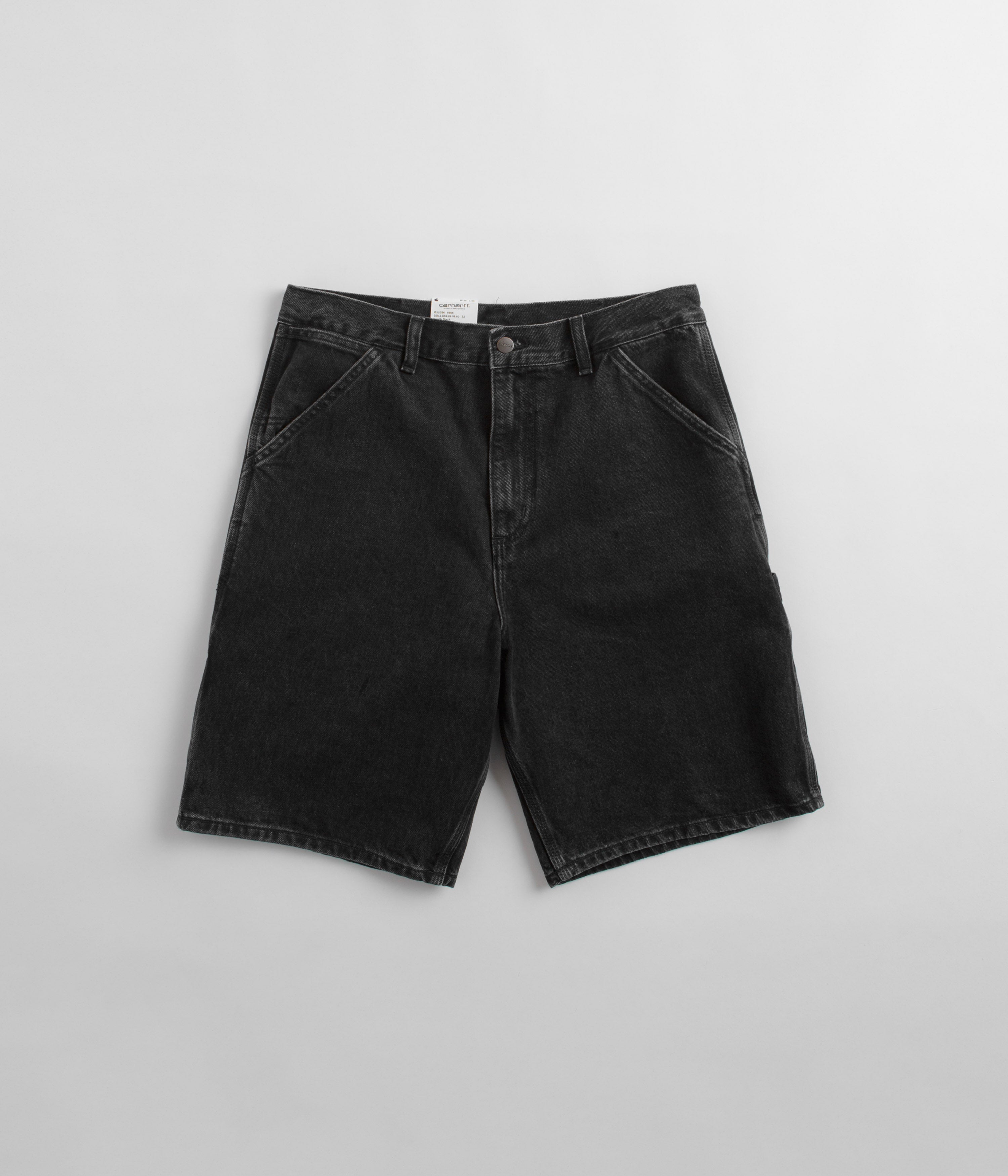 Carhartt Black Stone Washed Single Knee Shorts - A Must-Have!
