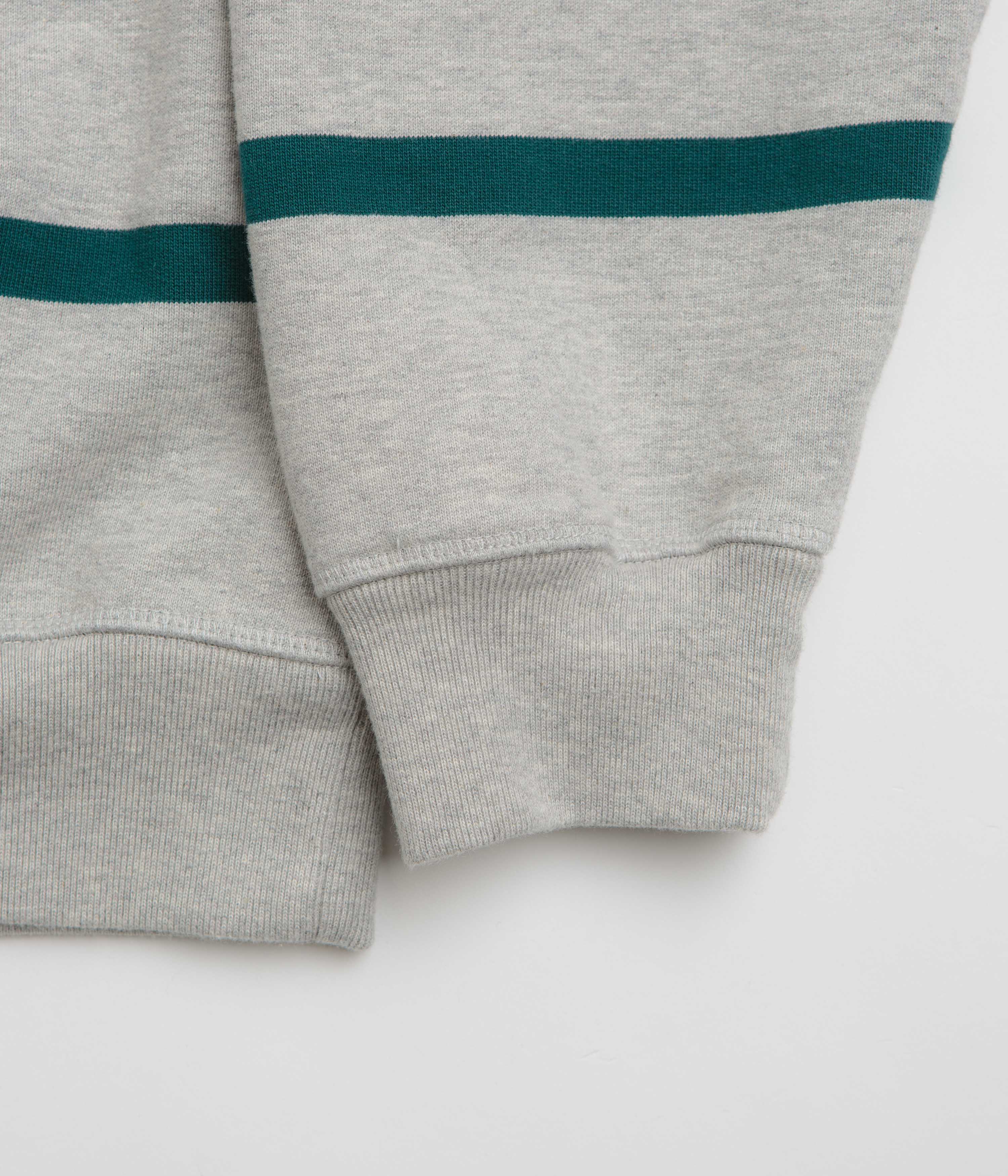Parra's Pristine Striper Crewneck Sweatshirt in Stunning Heather Grey