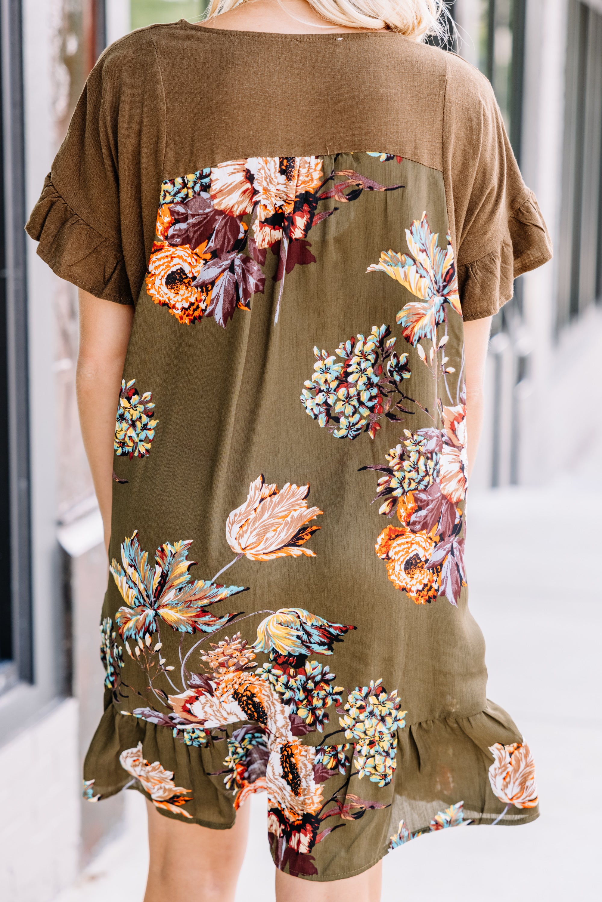 Irresistible Olive Green Floral Dress - A Must-Have!