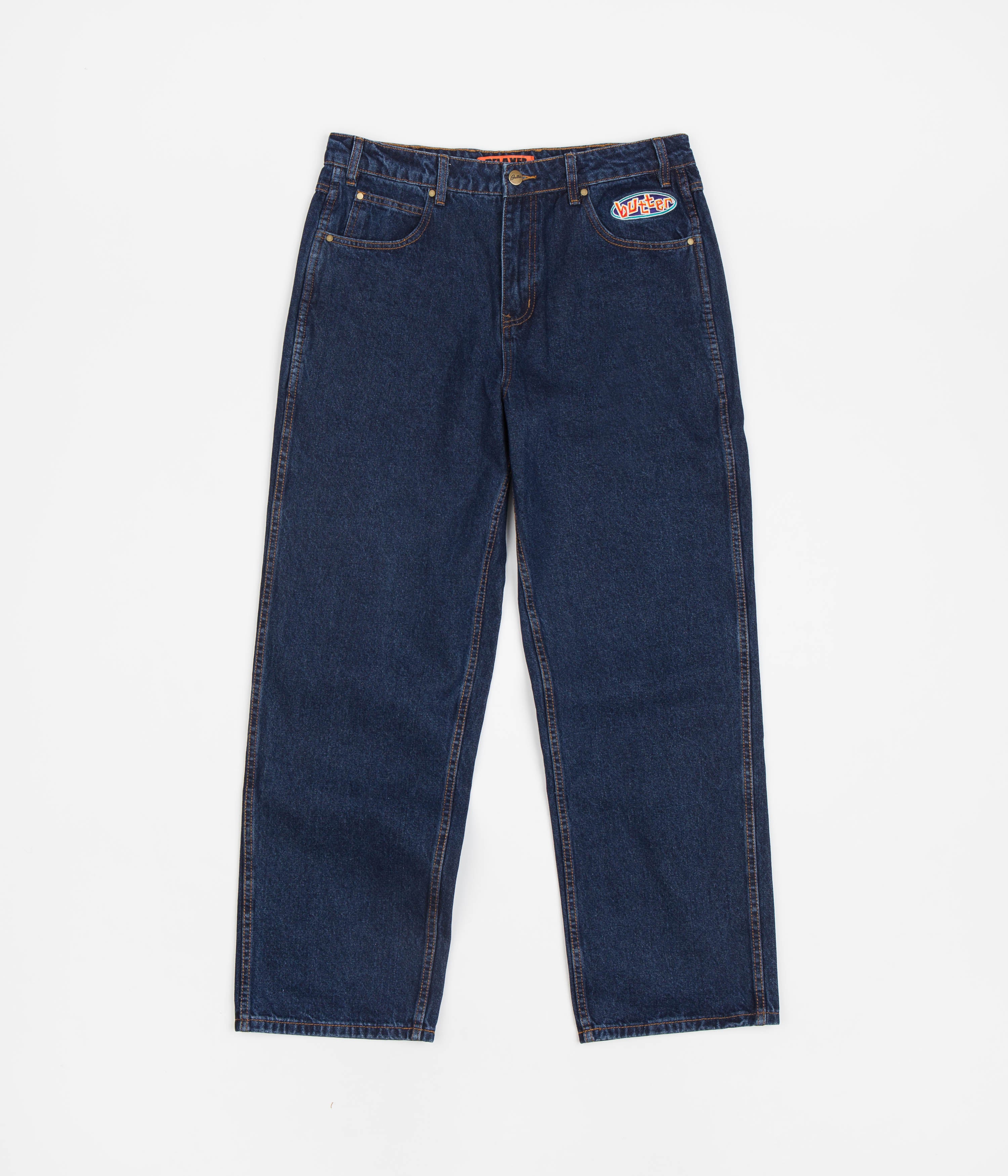Butter Goods Dark Indigo Scattered Jeans - Must-Have for Skaters