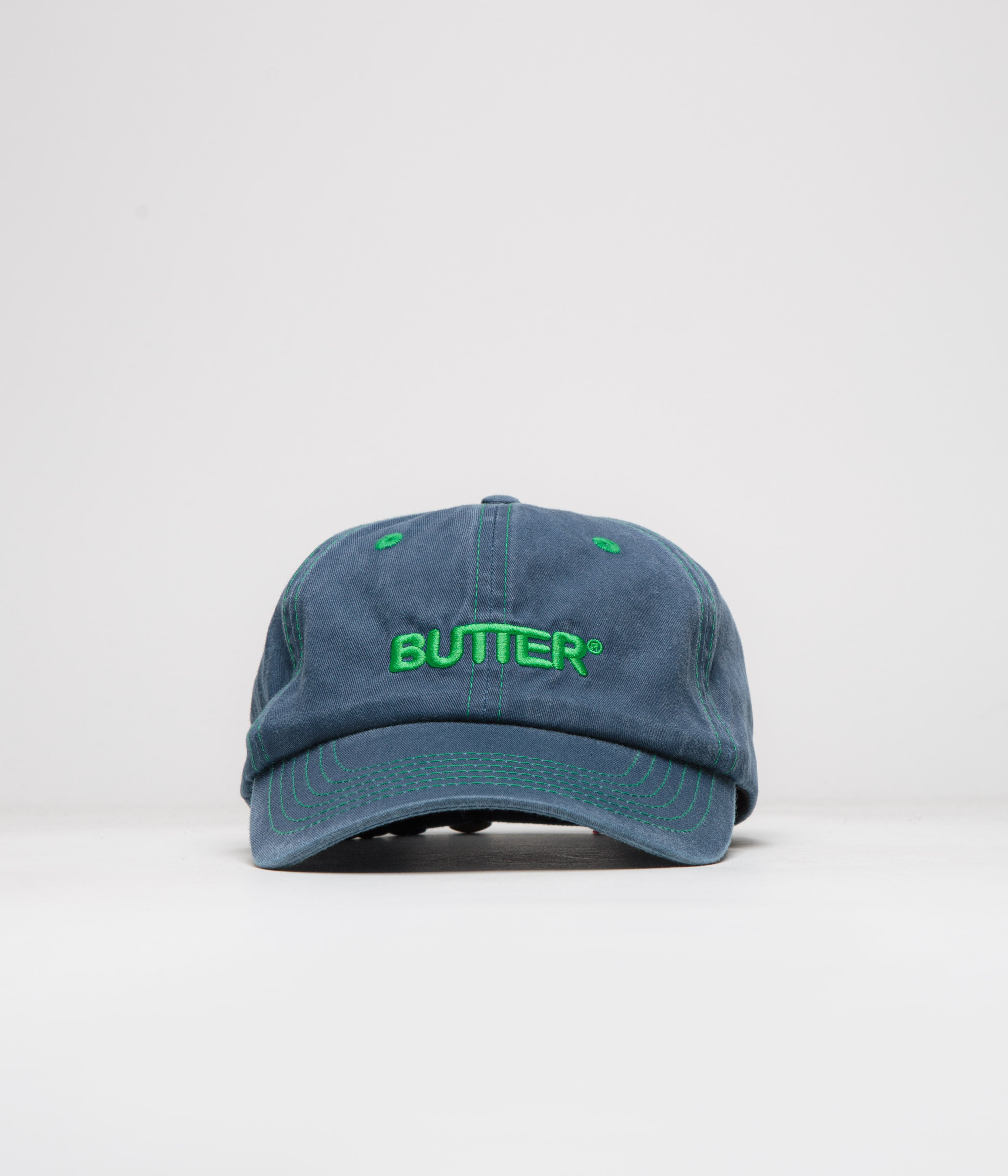 Stylish Navy Butter Goods Rounded Logo Cap - Grab Yours Now!