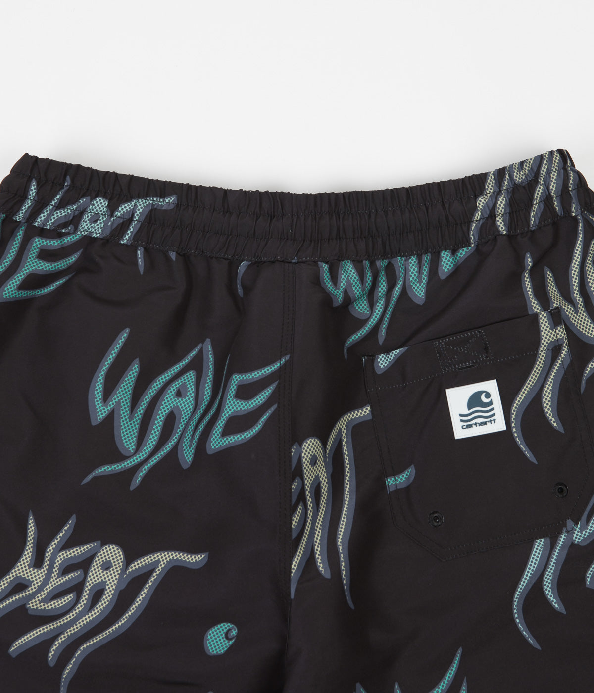 Carhartt Drift Swim Trunks - Stunning Heat Wave Print in Black