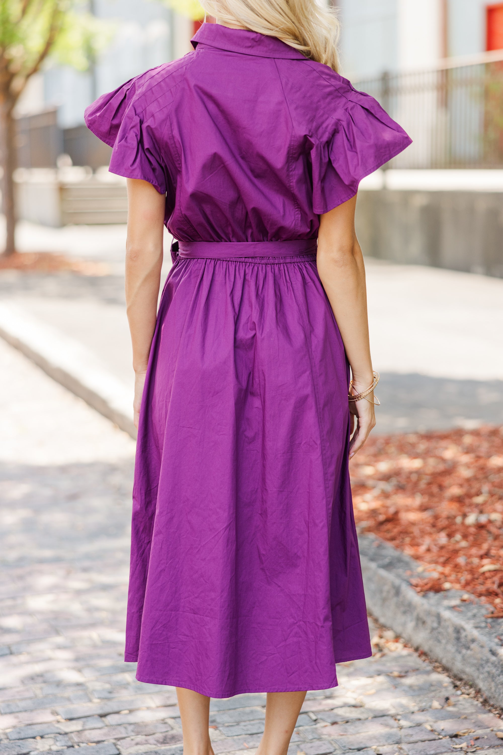 Enchanting Plum Purple Dream Midi Dress