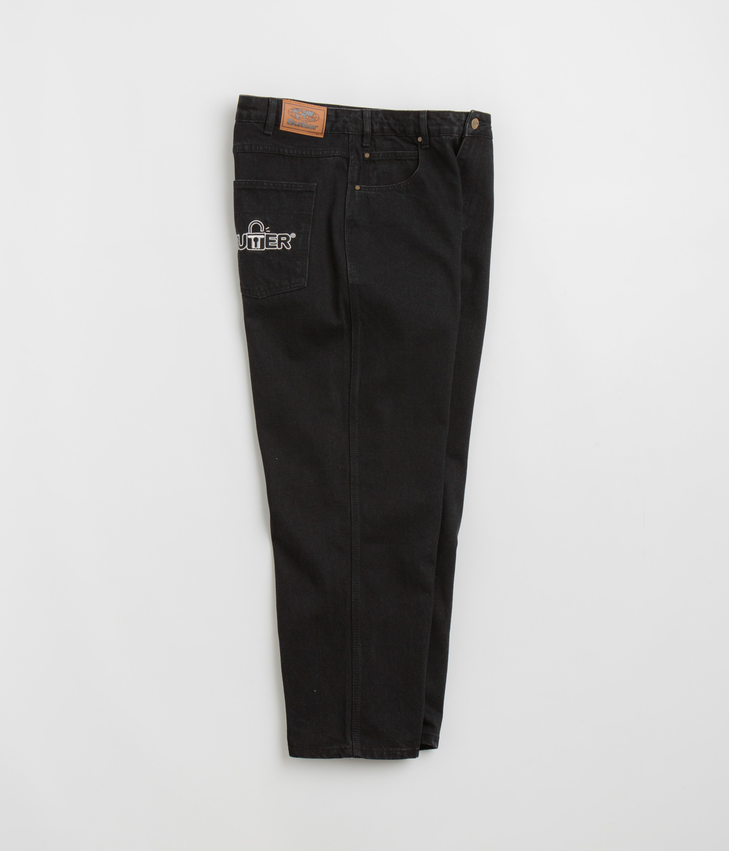 Butter Goods Lock Baggy Jeans - Stylish Flat Black