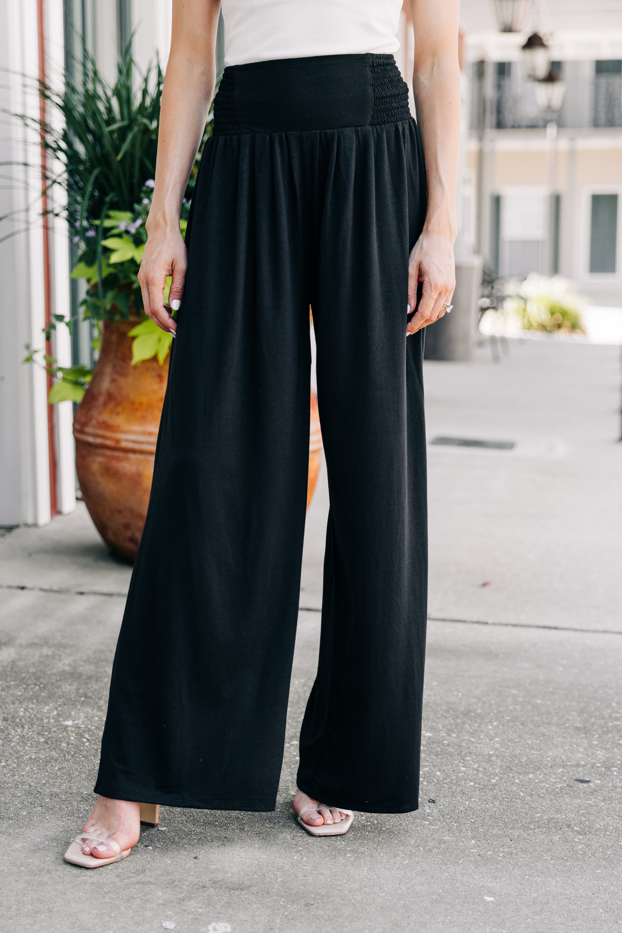 Back to the Fun! Black Wide-Leg Pants